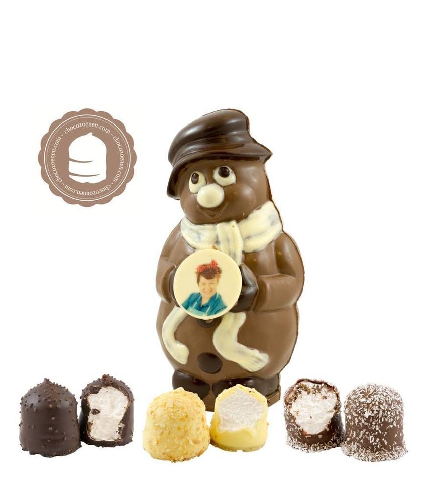 Chocolade Sneeuwman met Foto en  6 Zoenen