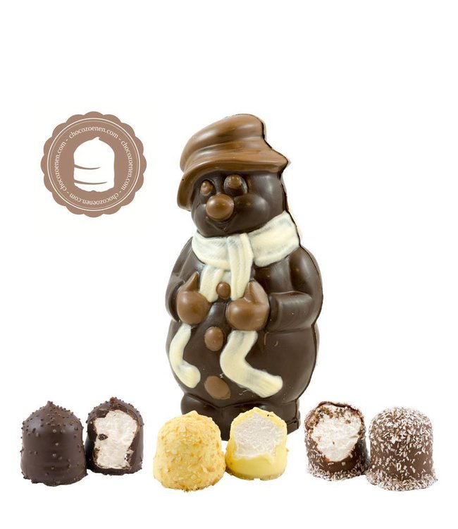Chocolade Sneeuwman met  2 Chocozoenen