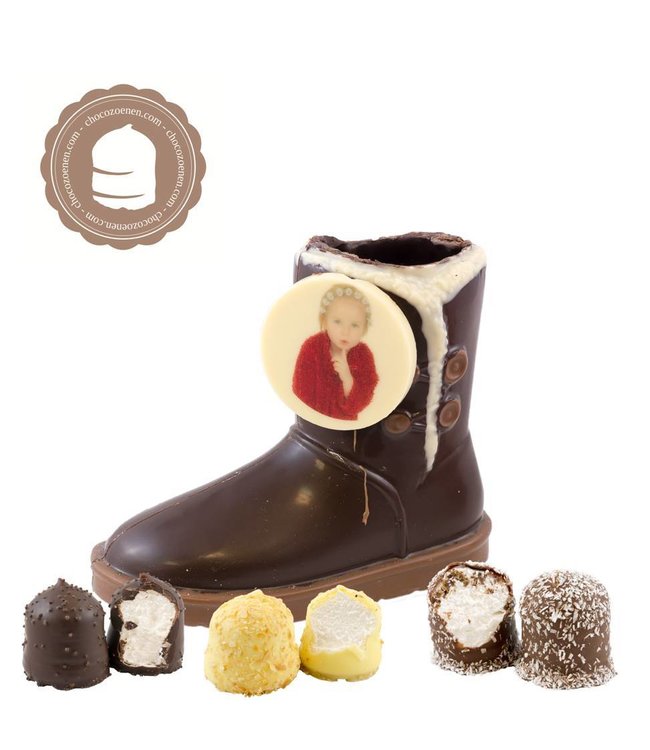 Chocolade Ugg met Foto en  2 Zoenen