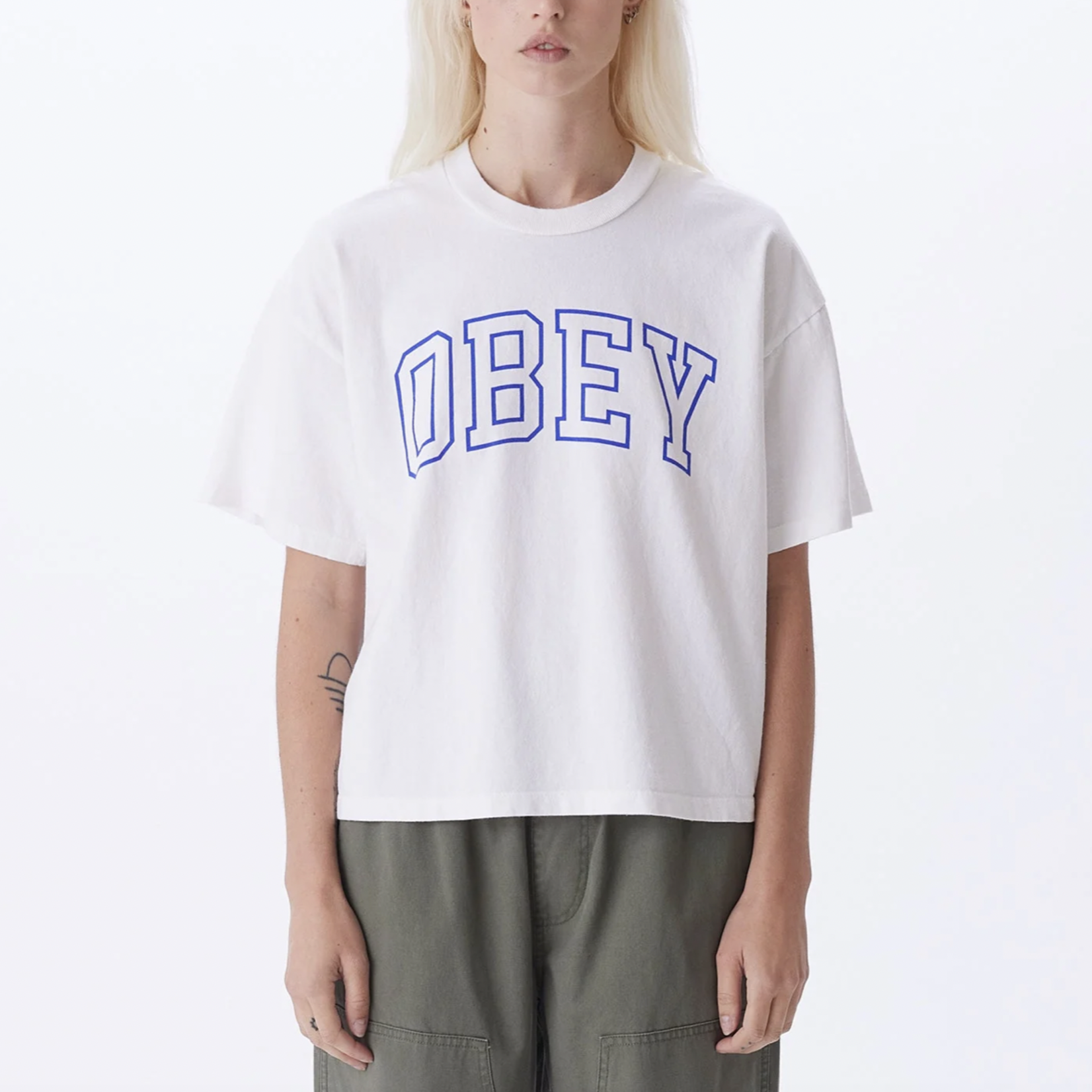 W OBEY COLLEGIATE OBEY TEE