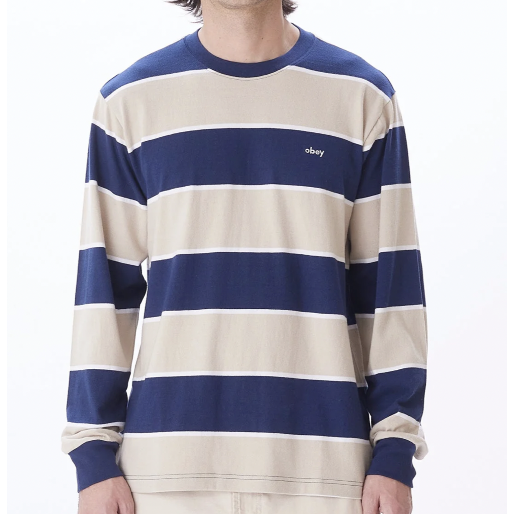 OBEY OBEY BYRON STRIPE LS