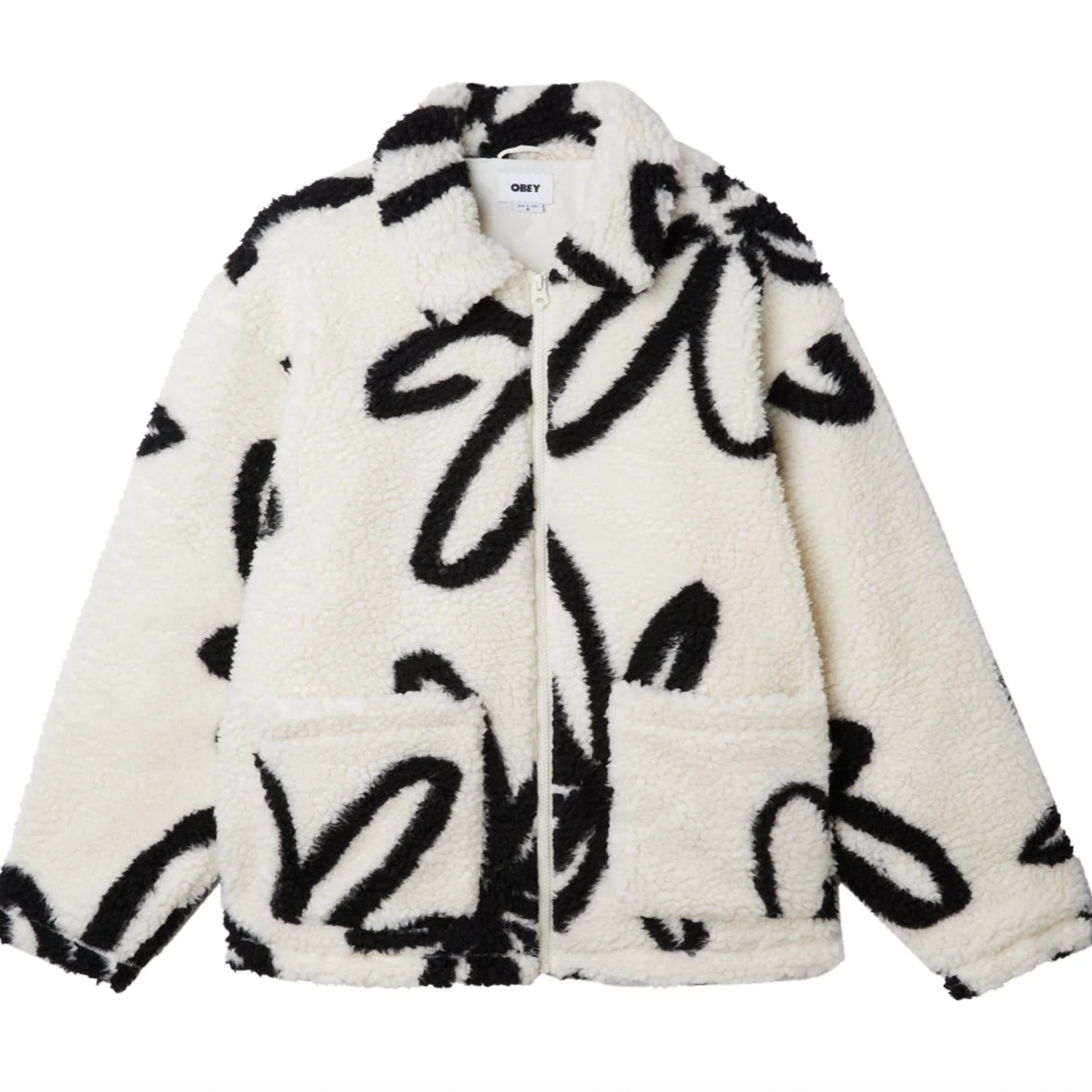 OBEY OBEY PORTIONS SHERPA JACKET