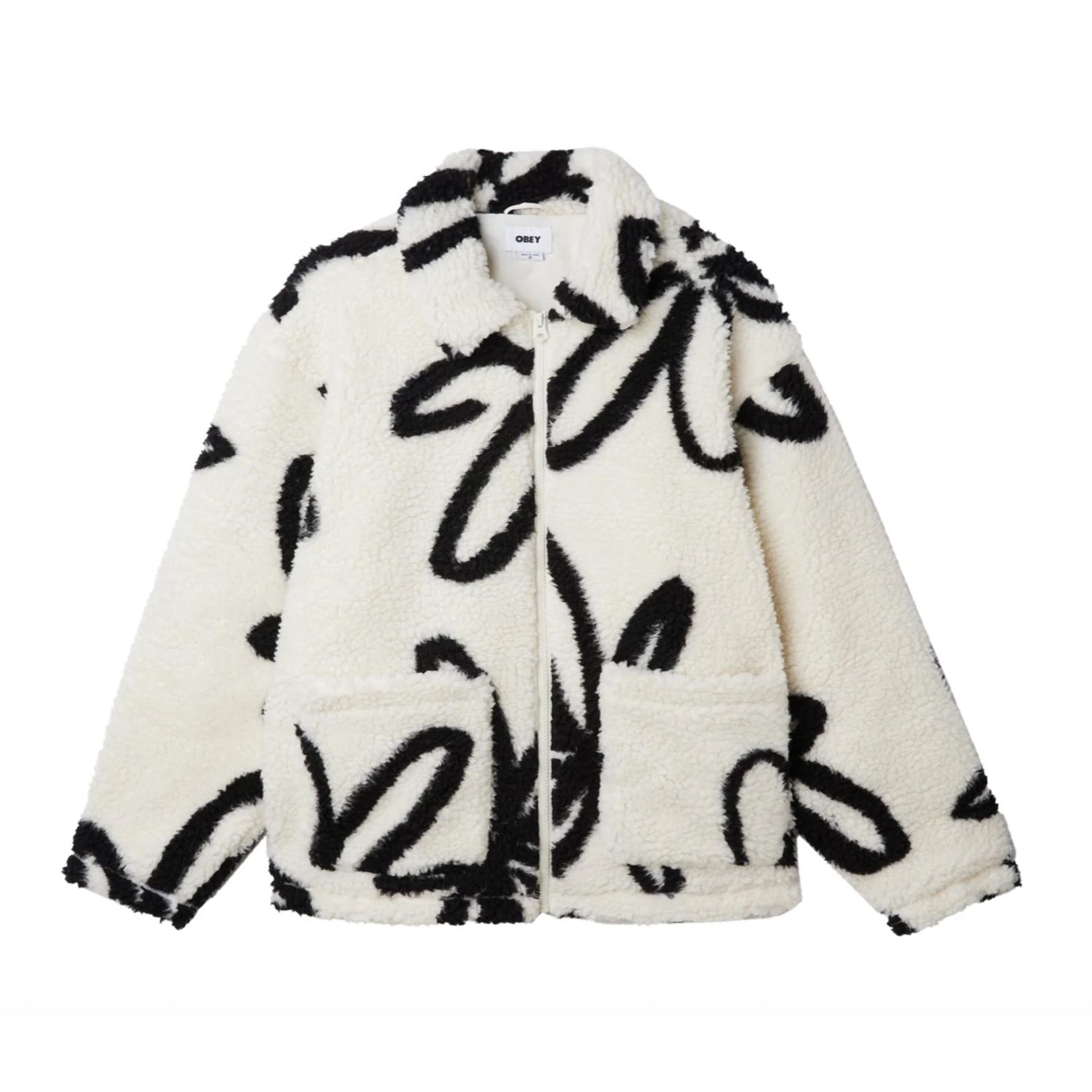 OBEY OBEY PORTIONS SHERPA JACKET