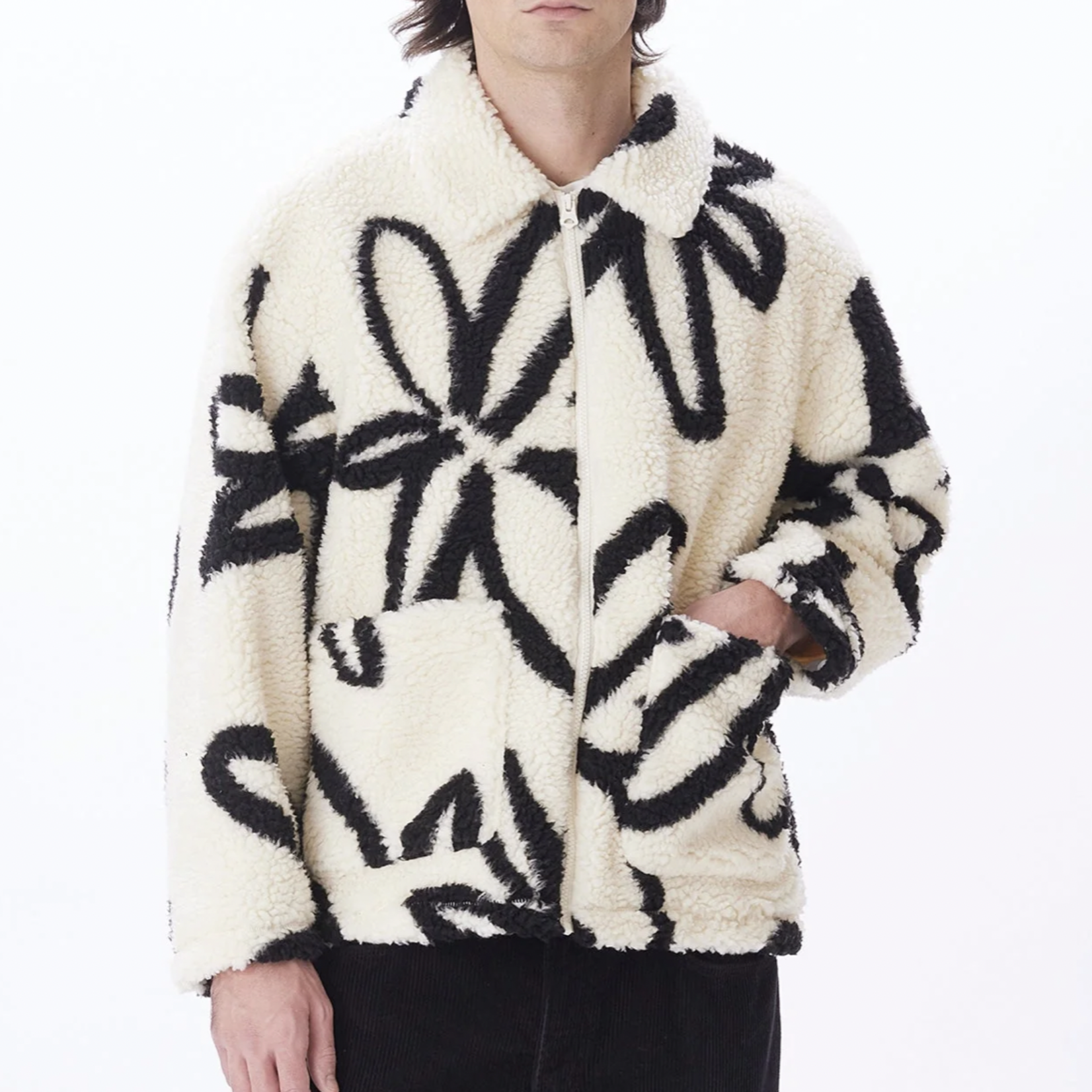 OBEY OBEY PORTIONS SHERPA JACKET