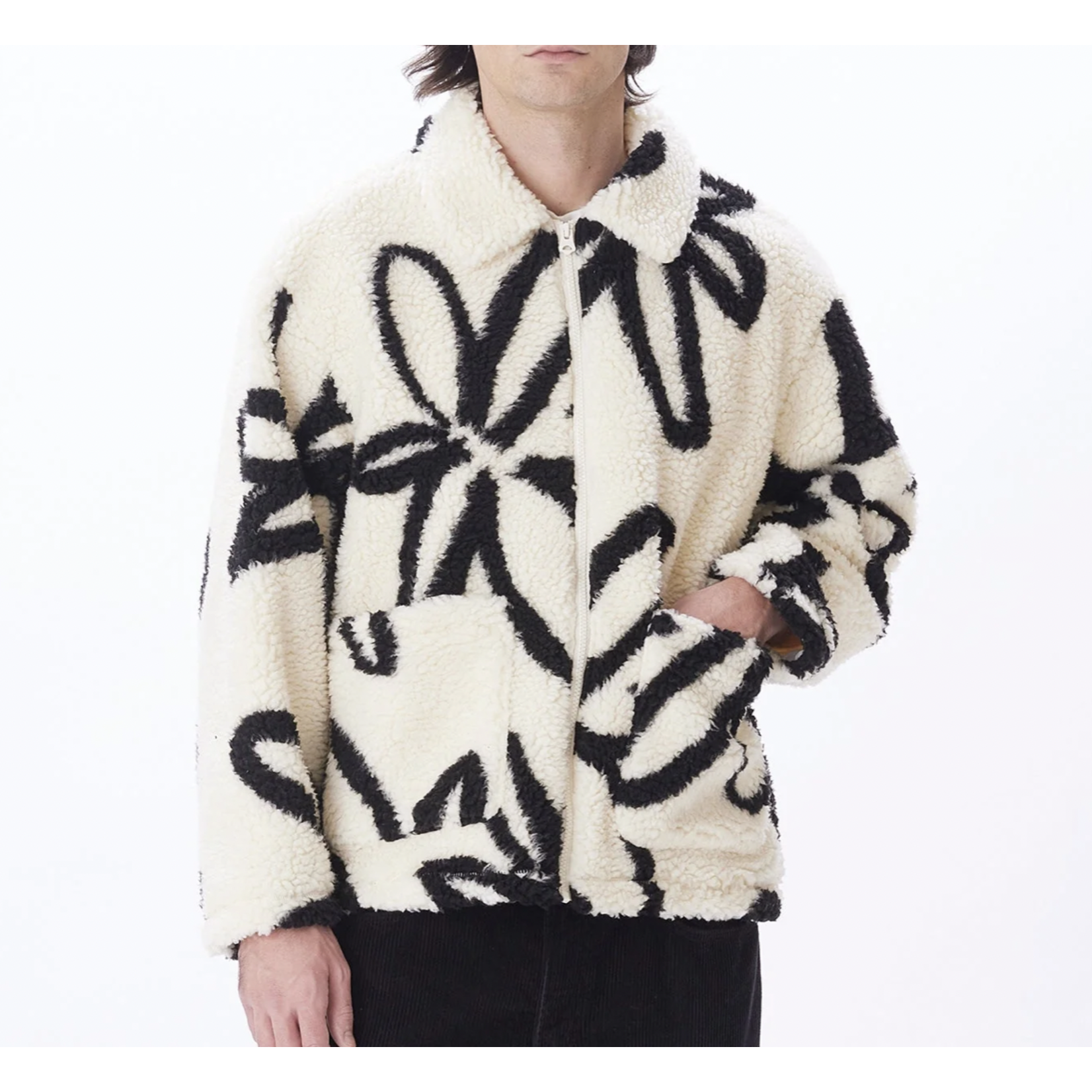 OBEY OBEY PORTIONS SHERPA JACKET