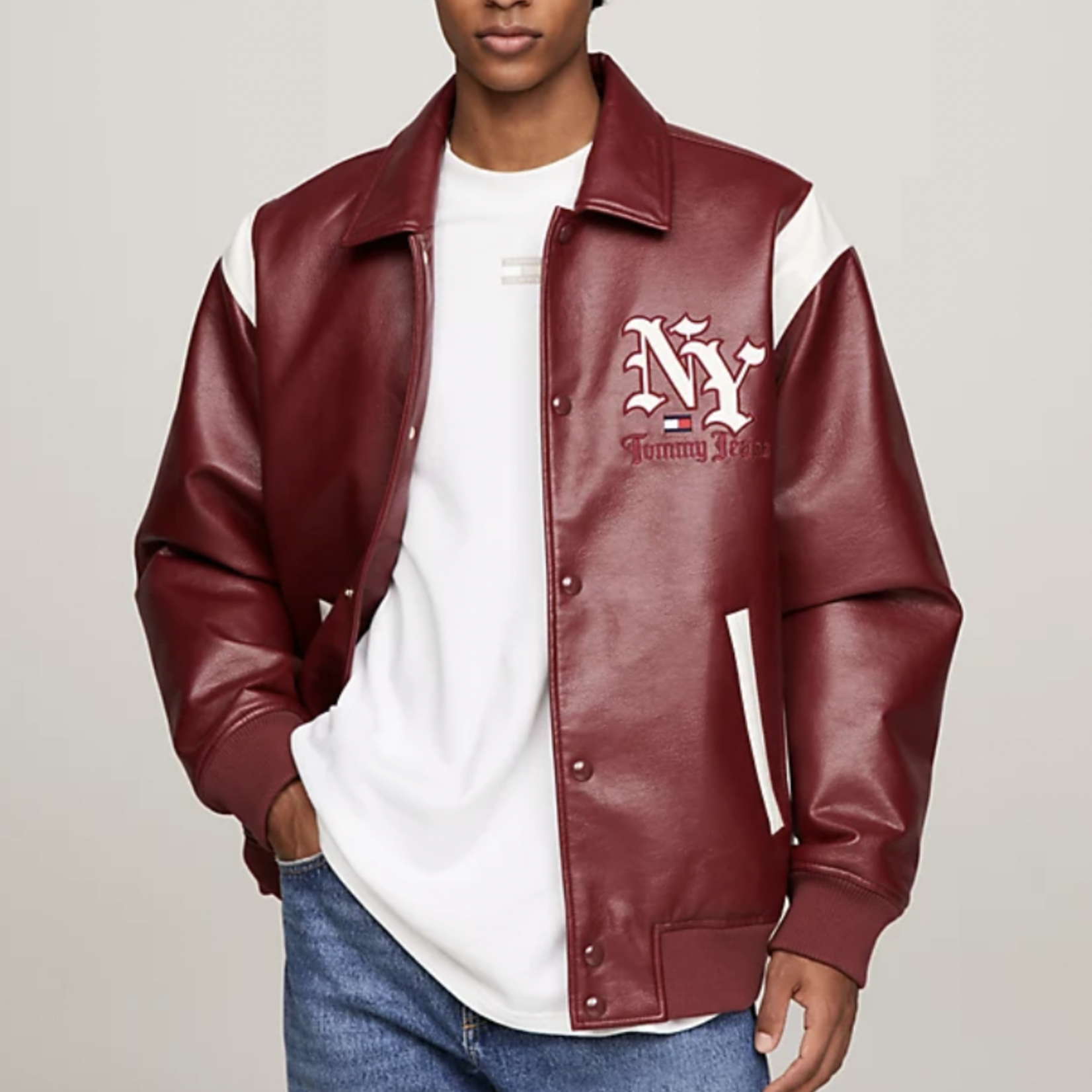 TOMMY JEANS W TJ GRUNGE PLEATHER BOMBER