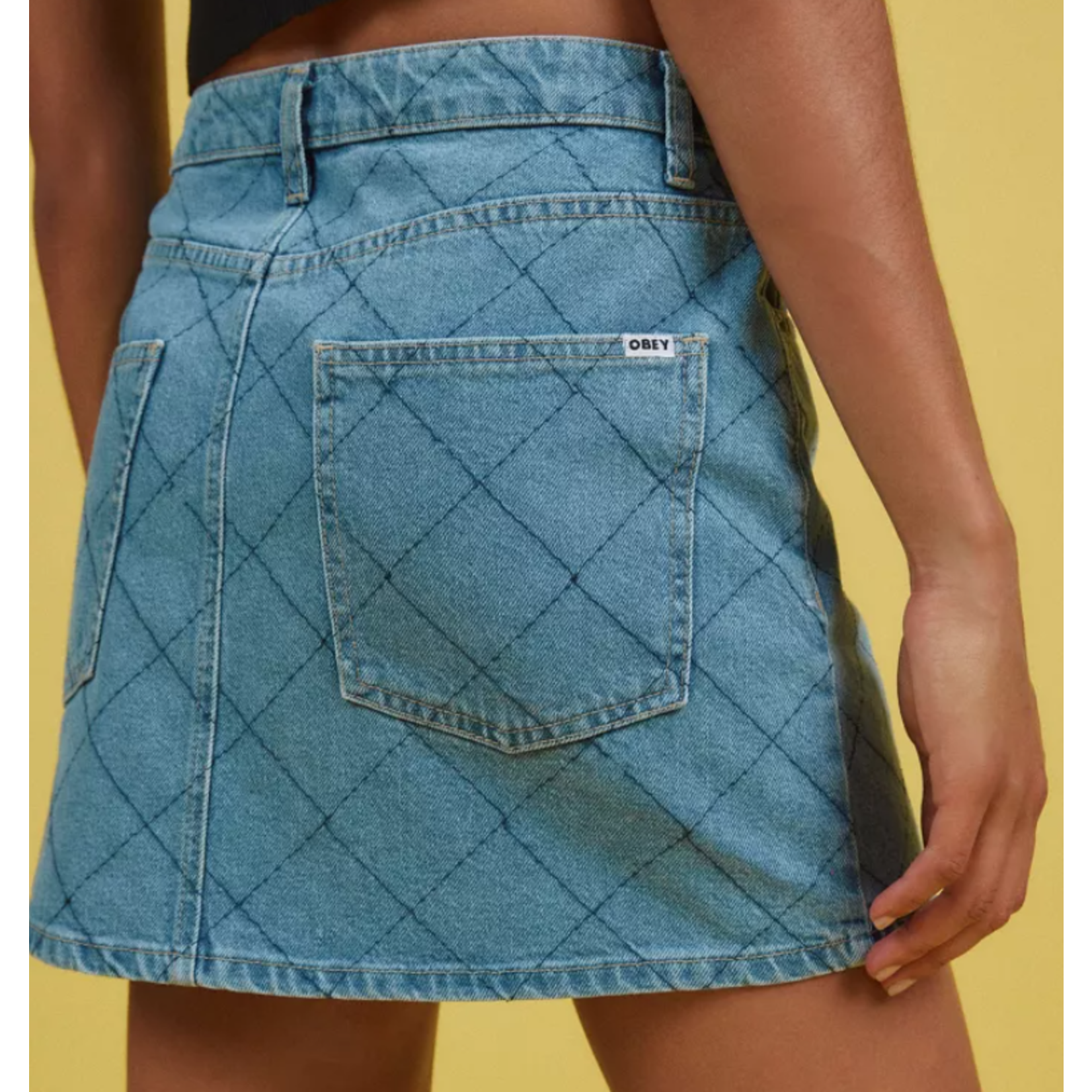 OBEY OBEY WOMEN KALLIE DENIM SKIRT
