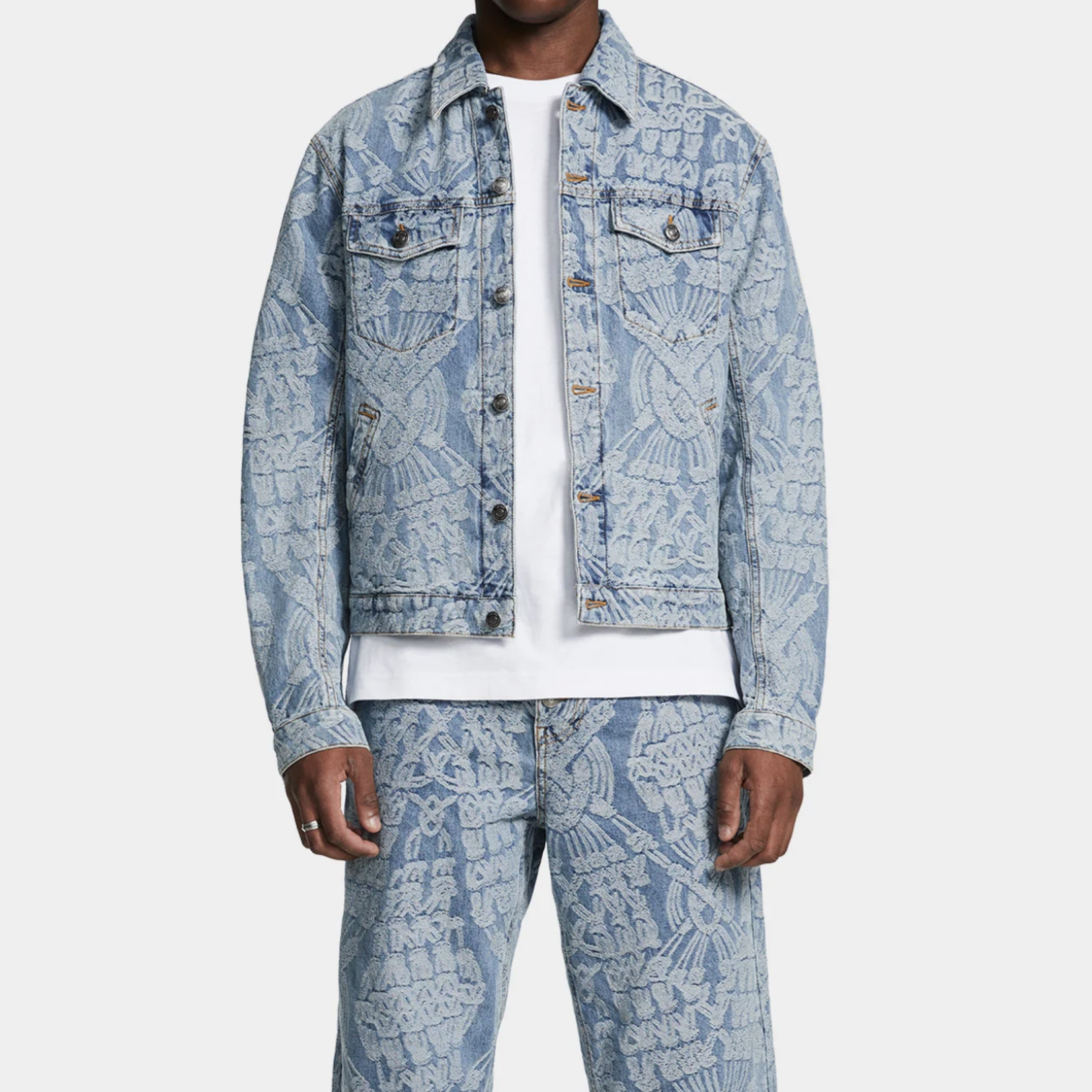 DAILY PAPER DP SETTLE MACRAME DENIM JACKET