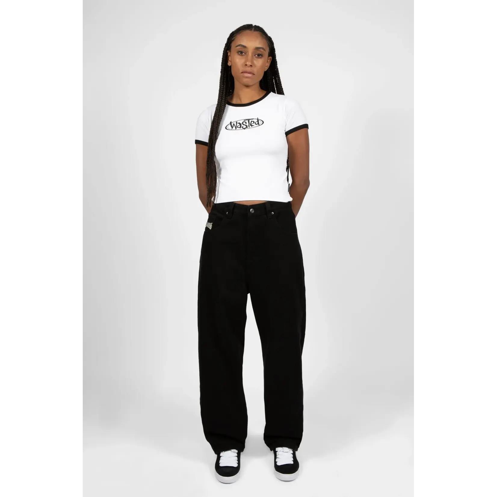 WASTED PARIS W WASTED PARIS  T-SHIRT RINGER NEGATIVE