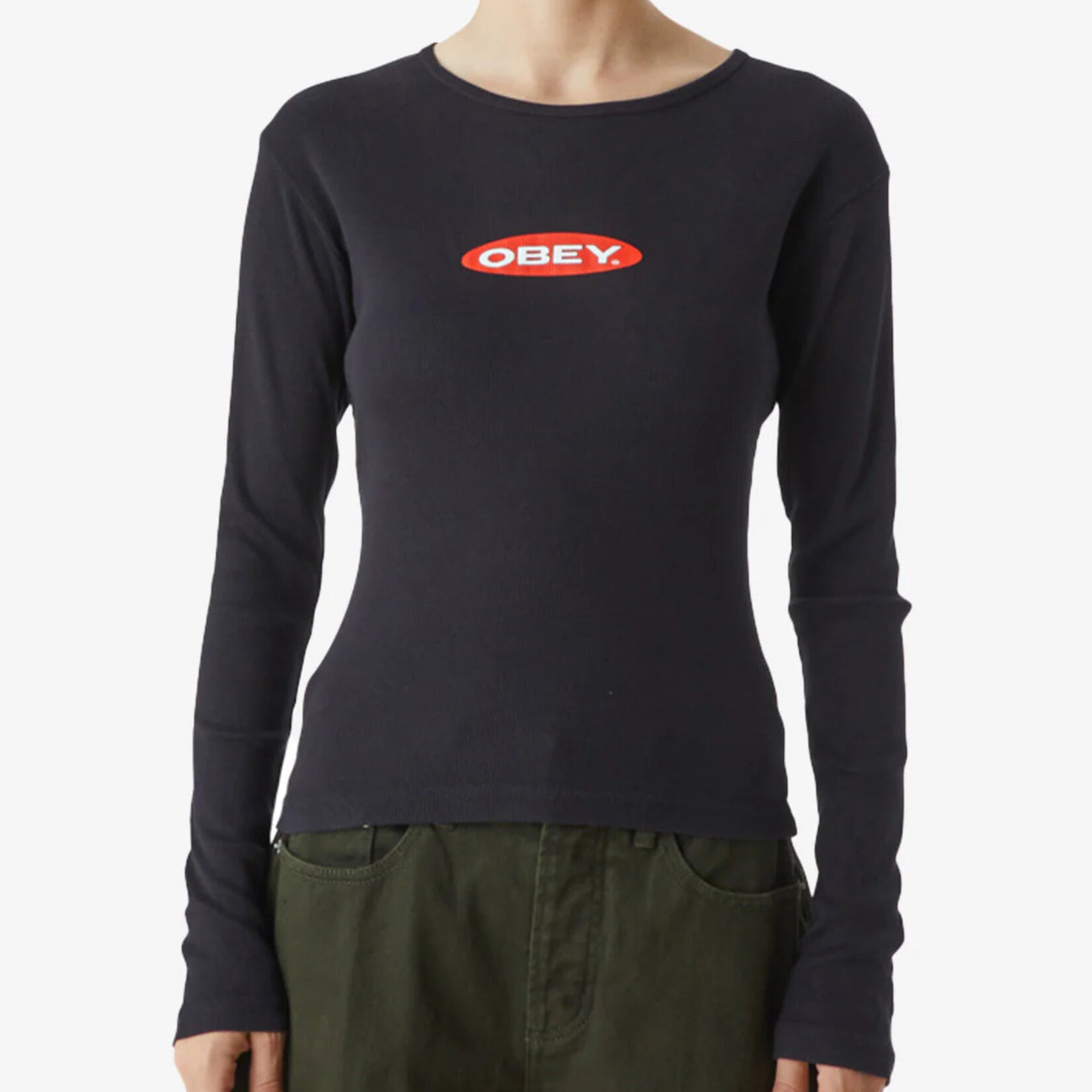 OBEY W OBEY OVAL L/S TEE
