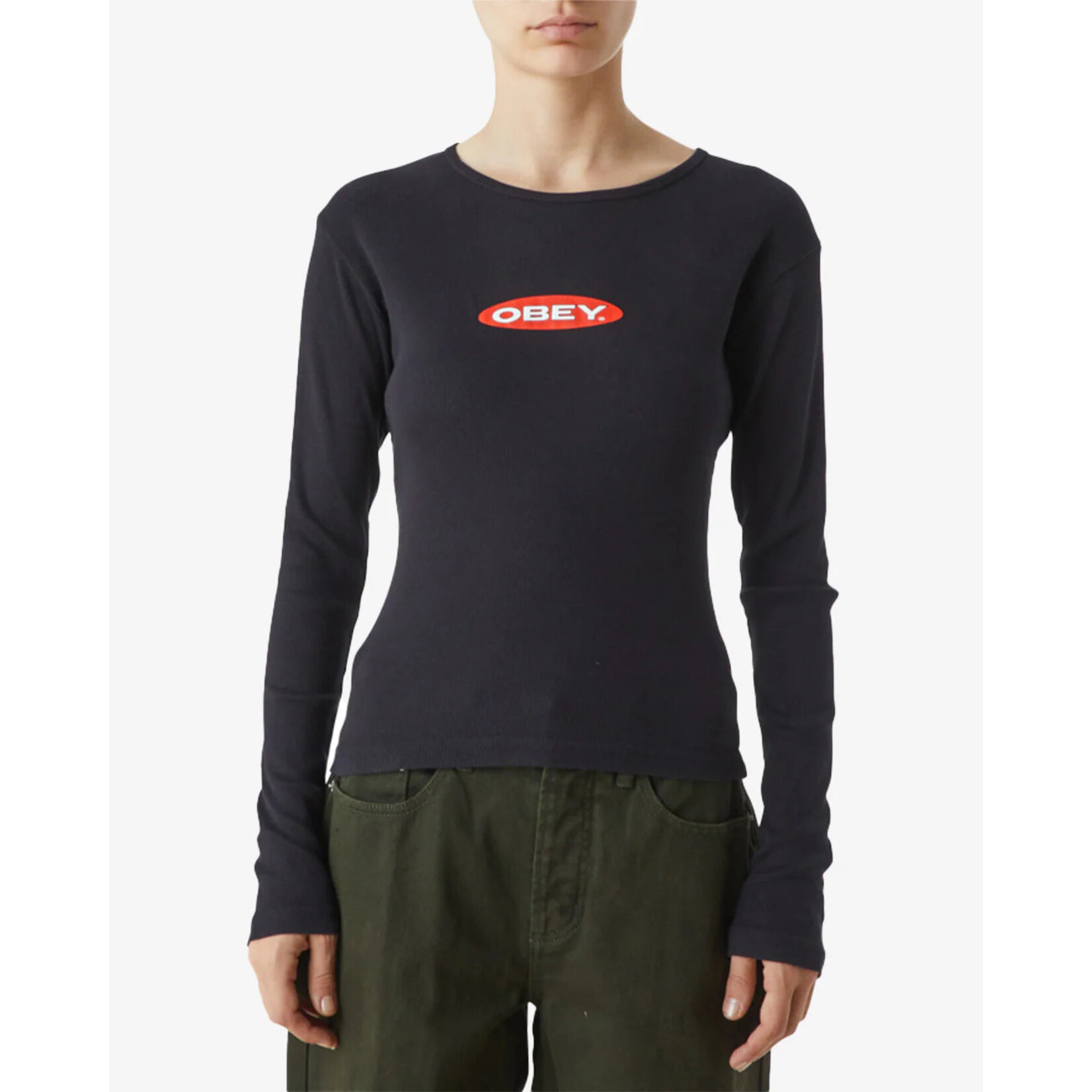 OBEY W OBEY OVAL L/S TEE