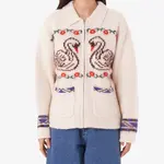 OBEY W OBEY SWANS ZIP SWEATER
