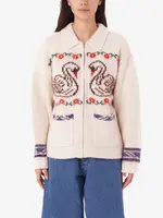 OBEY W OBEY SWANS ZIP SWEATER