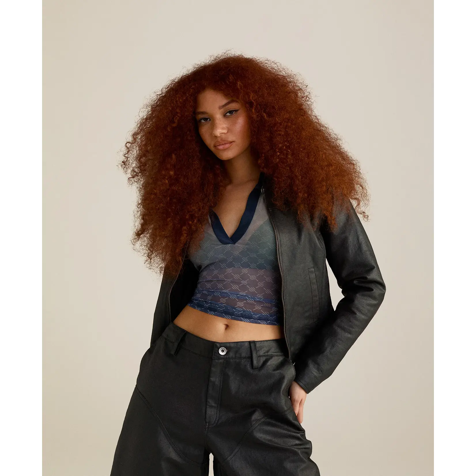 DAILY PAPER W DAILY PAPER MESH MONOGRAM POLO S/S