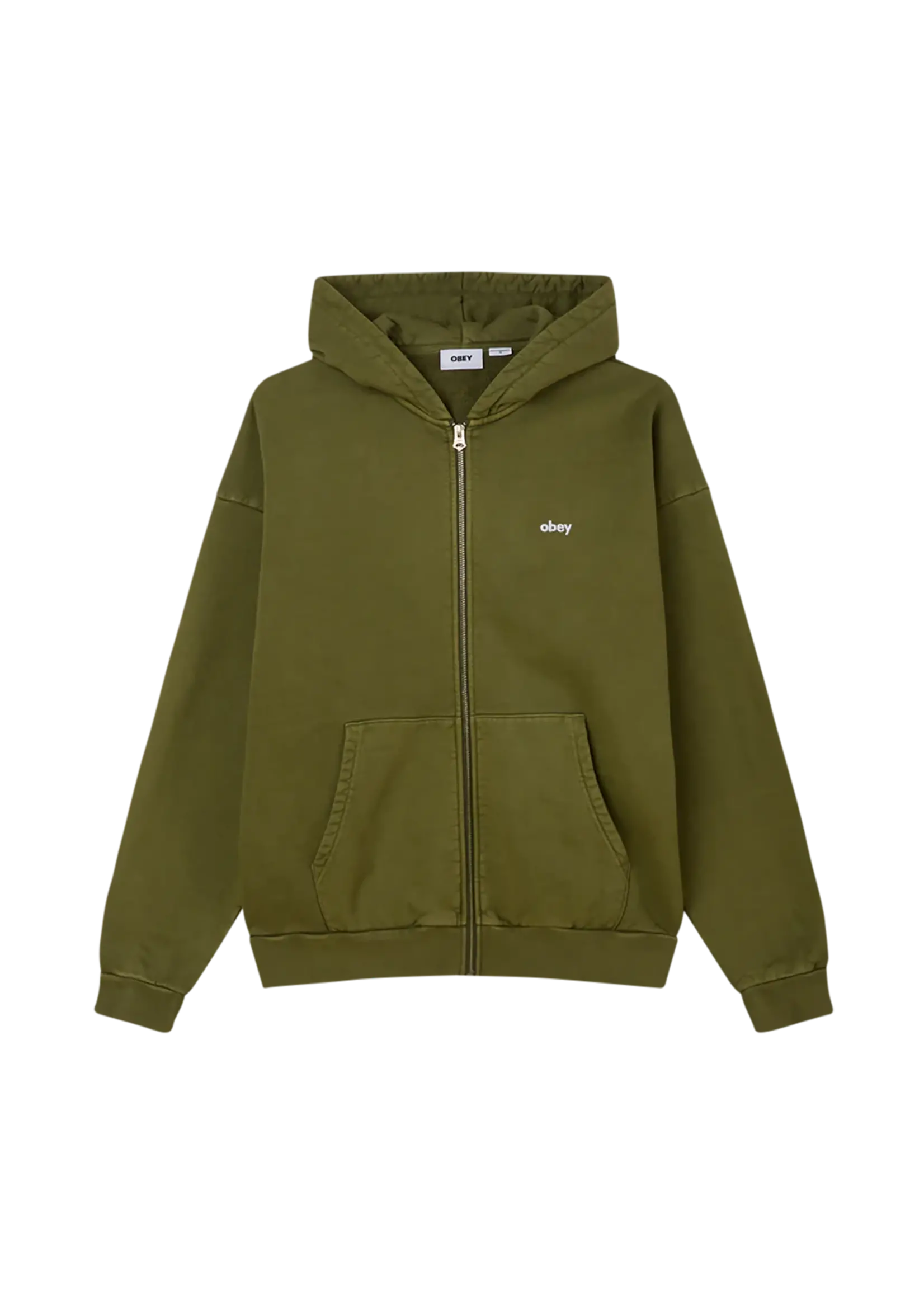 OBEY OBEY LOWERCASE PIGMENT ZIP HOOD