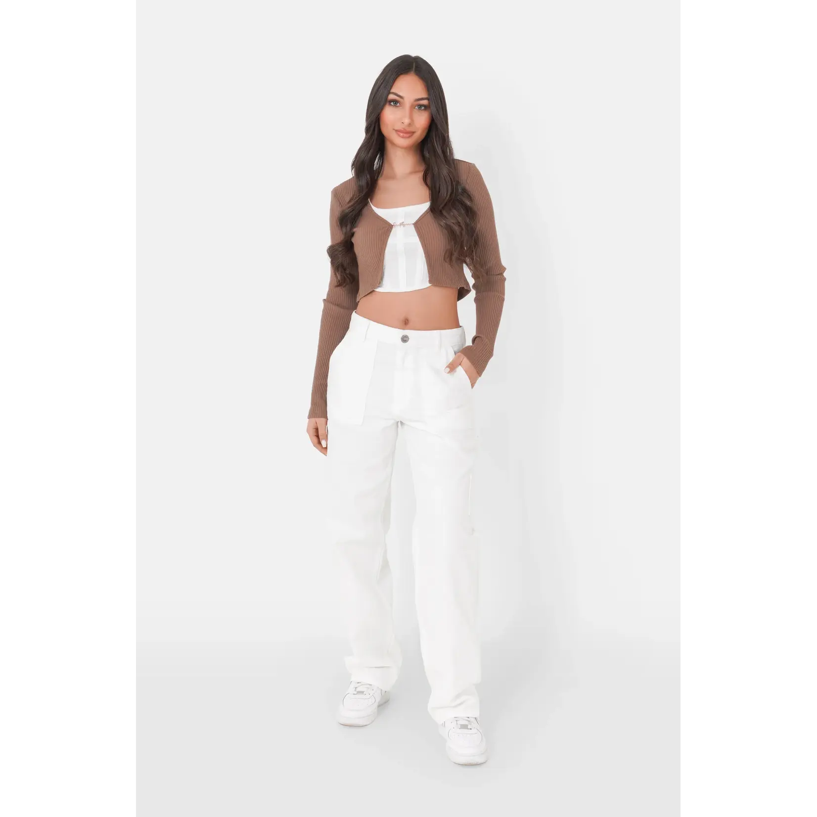 SIXTH JUNE SIXTH JUNE WOMEN LS RIBBED CARDIGAN