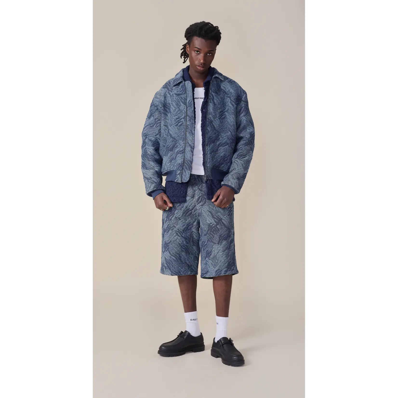 DAILY PAPER DAILY PAPER CAMO MONOGRAM DENIM BOMBER