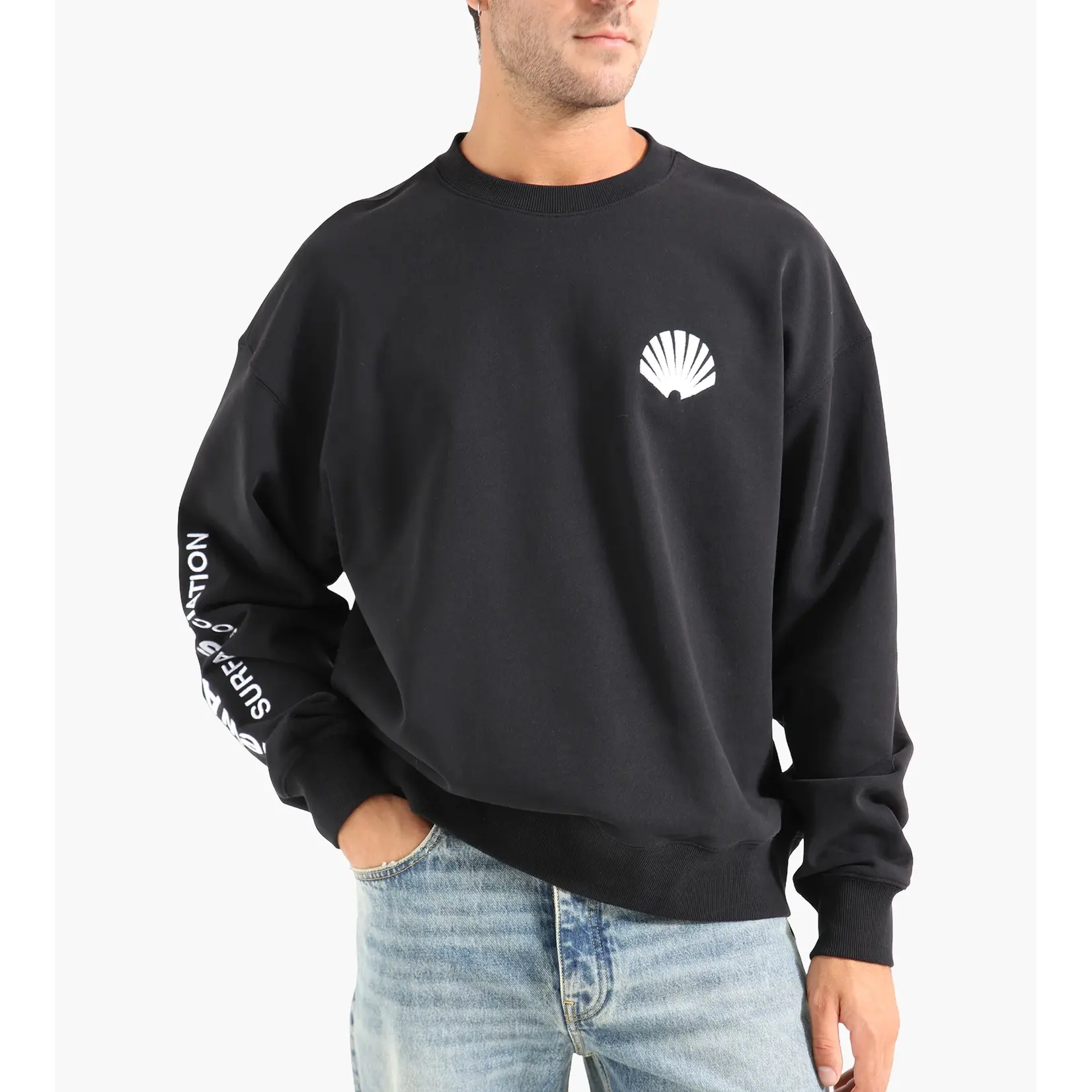 NEW AMSTERDAM SURF ASSOCIATION NEW AMSTERDAM LOGO  CREWNECK