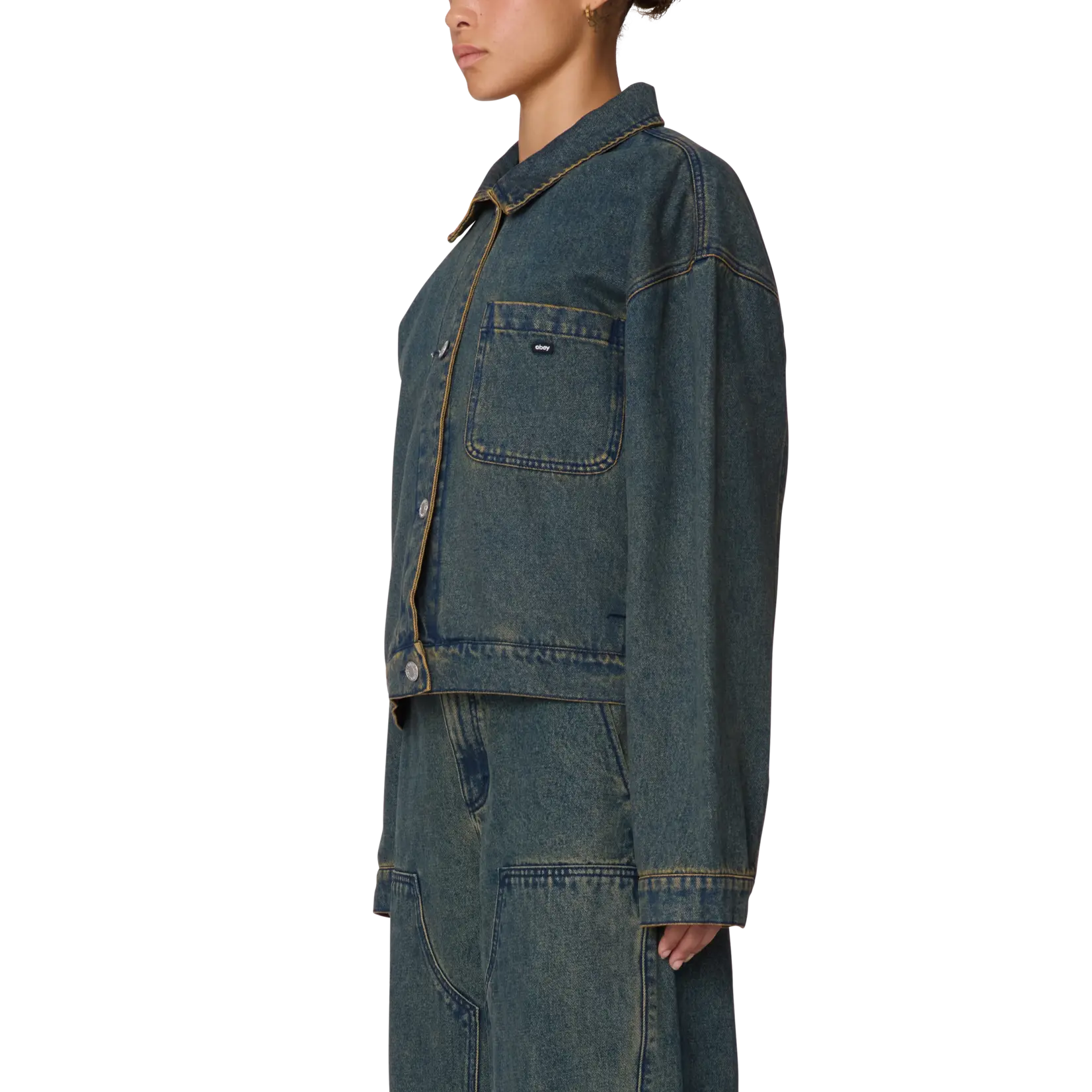 OBEY W OBEY INES DENIM JACKET