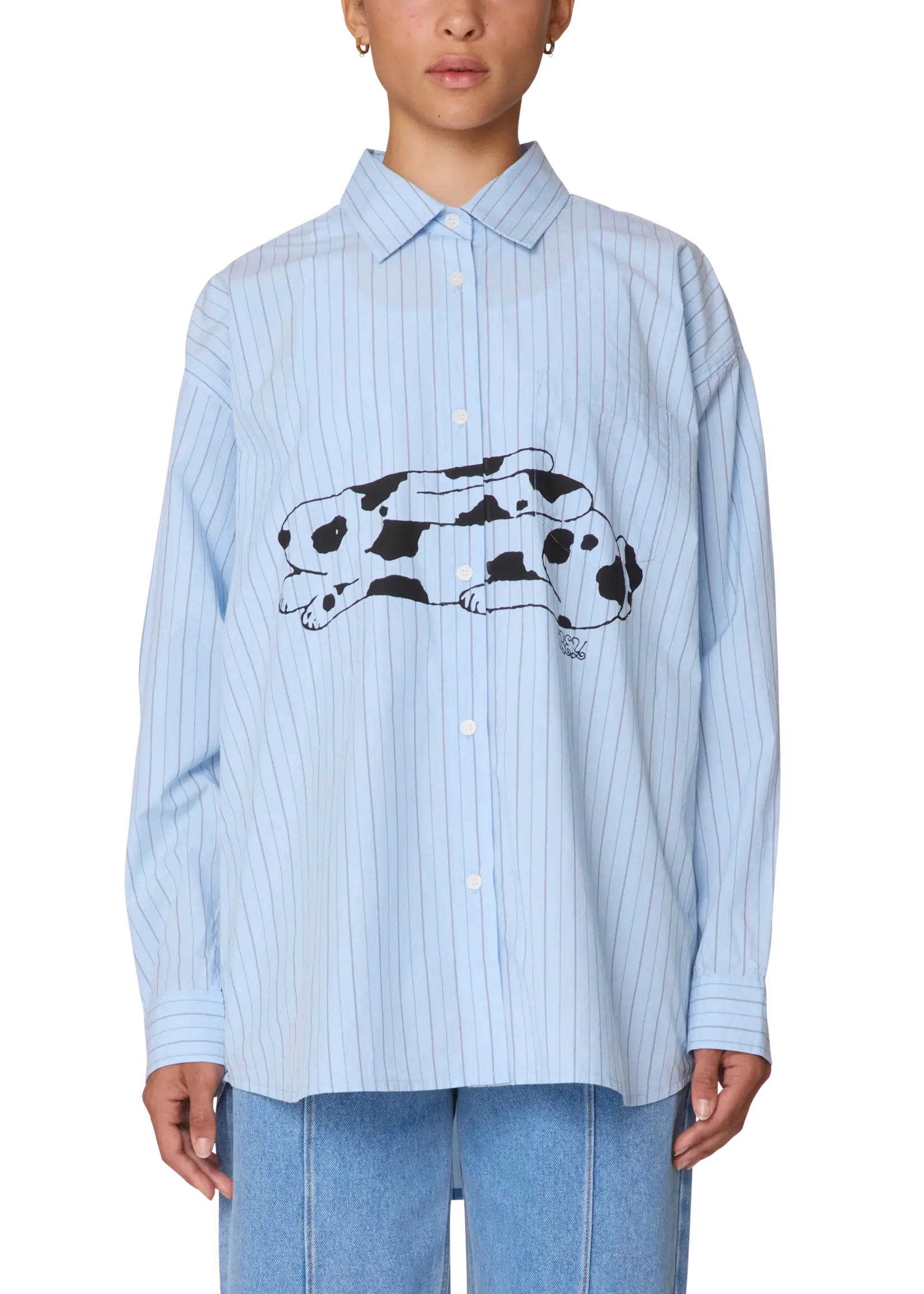 OBEY W OBEY BEVERLY GRAPHIC LS SHIRT