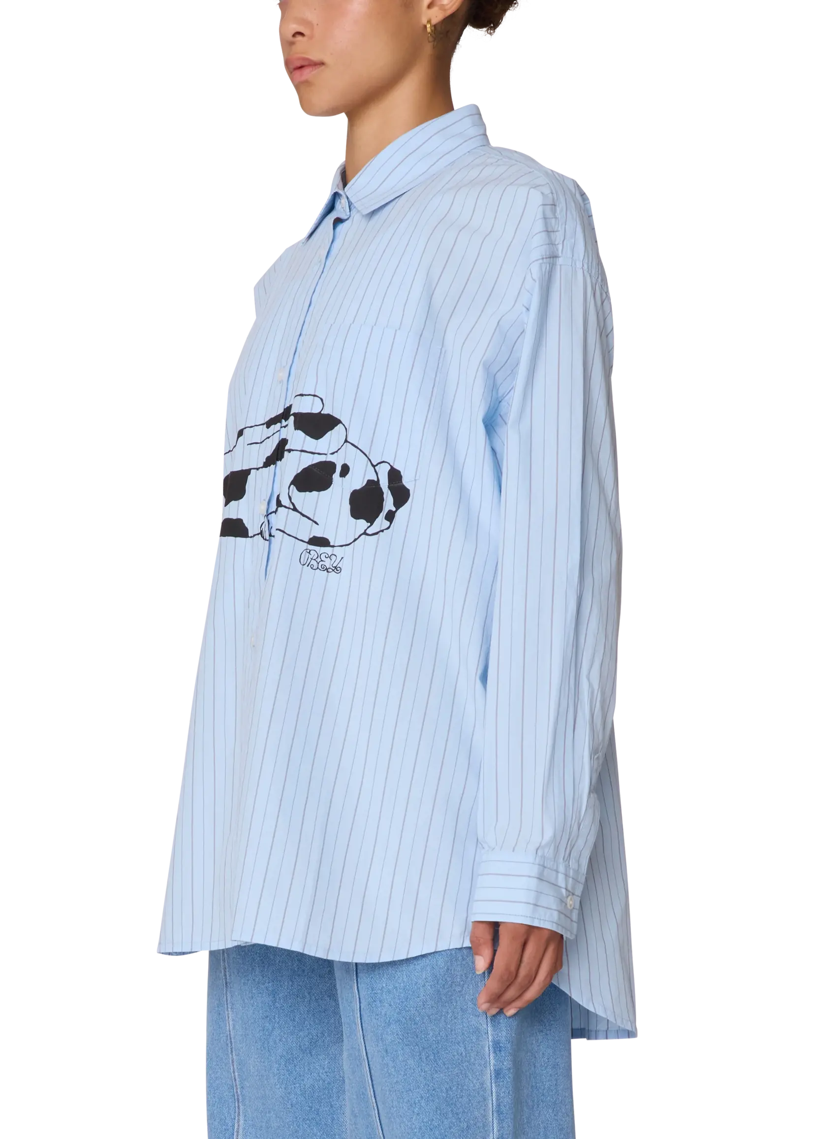OBEY W OBEY BEVERLY GRAPHIC LS SHIRT