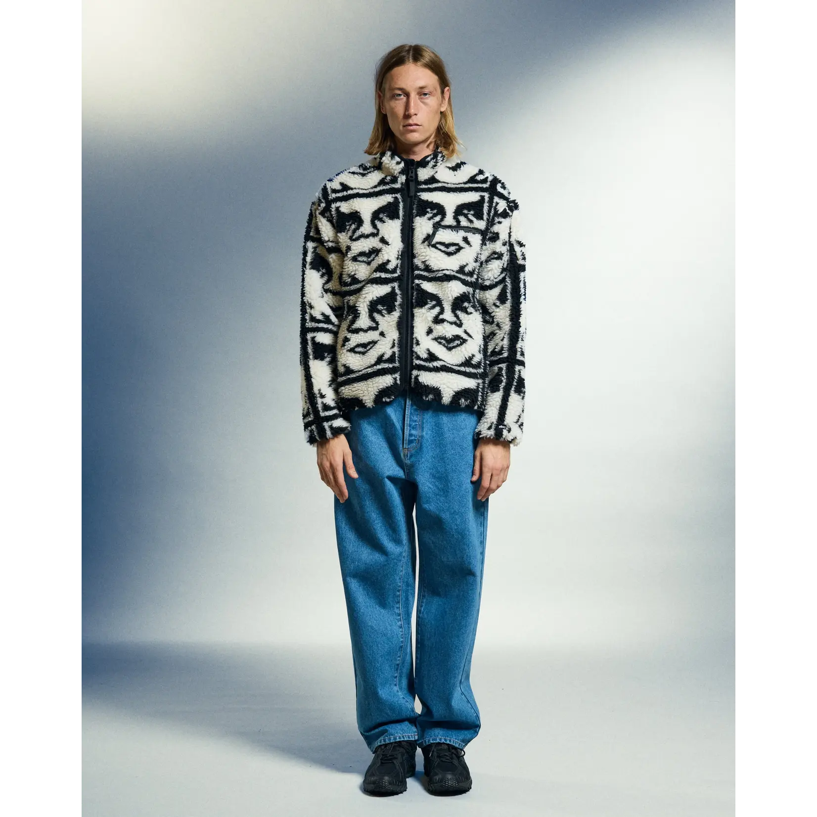 OBEY OBEY REPEATED ICON SHERPA JACKET