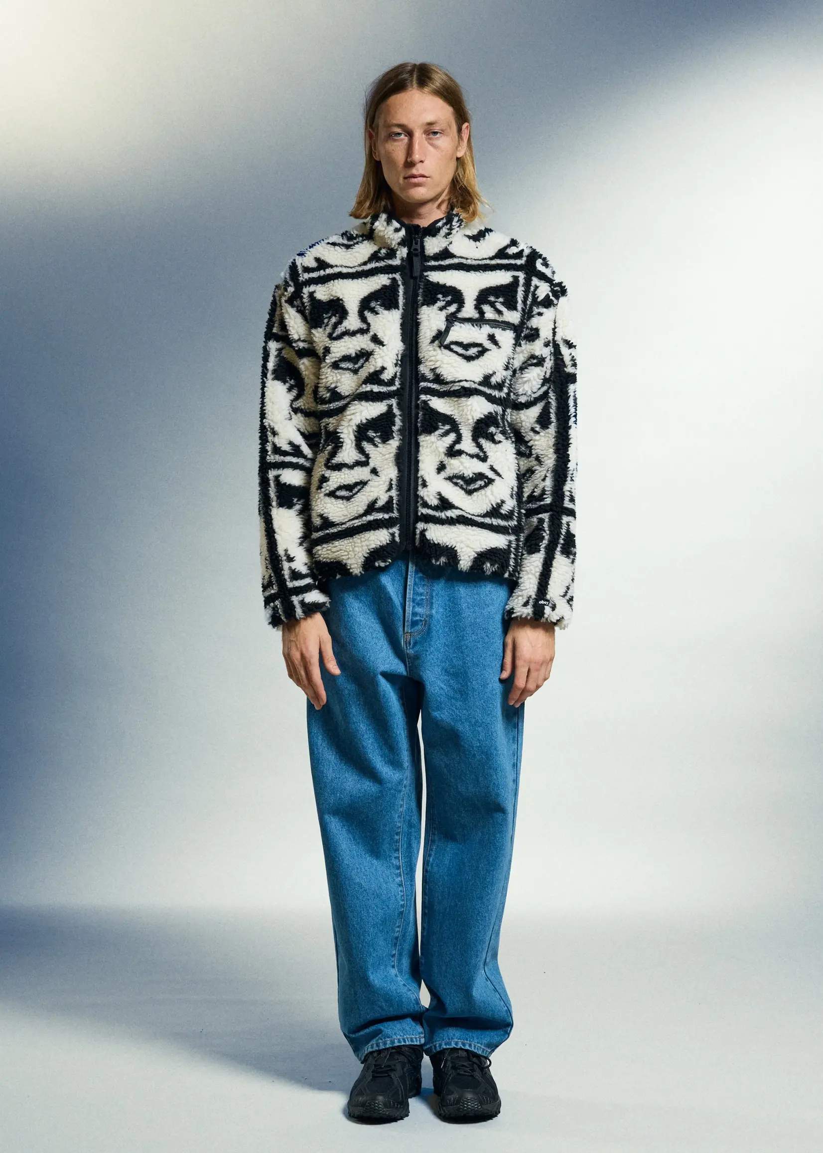 OBEY OBEY REPEATED ICON SHERPA JACKET