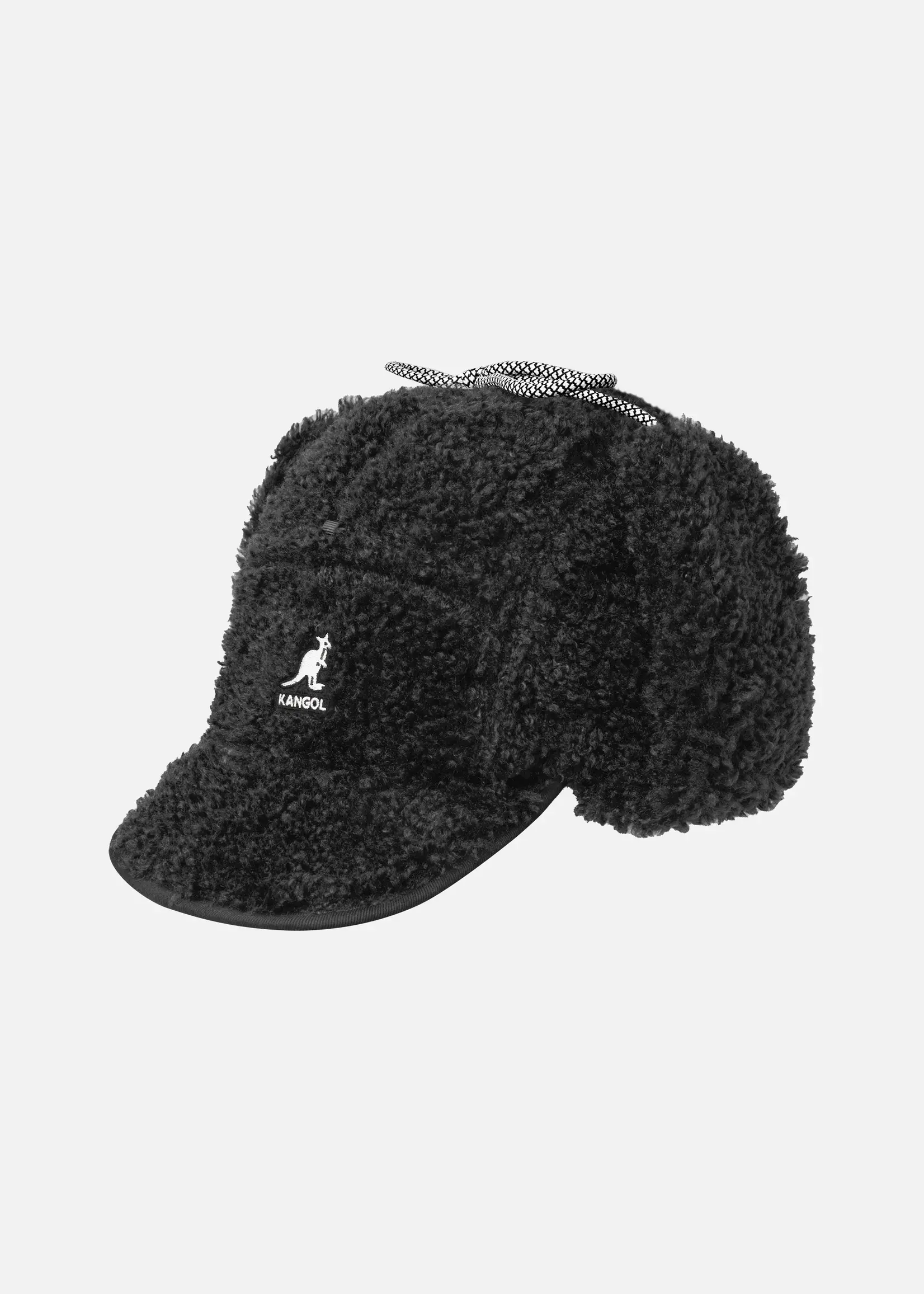 KANGOL KANGOL FAUX SHEARLING UTILITY FLAP CLAP