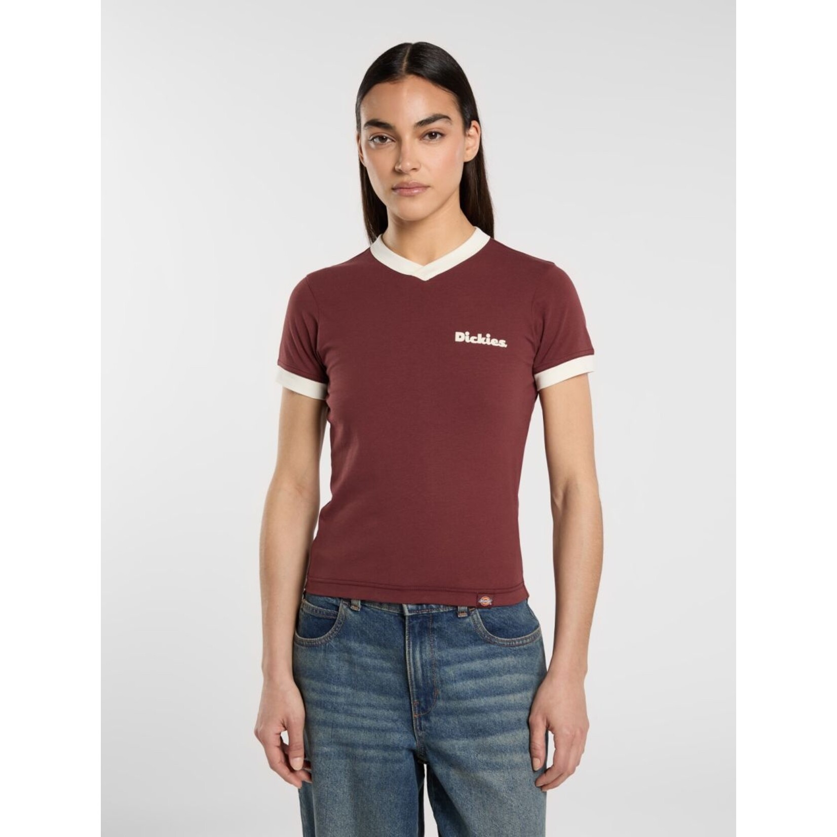 DICKIES DICKIES WOMEN SLAYDEN RINGER TEE SS