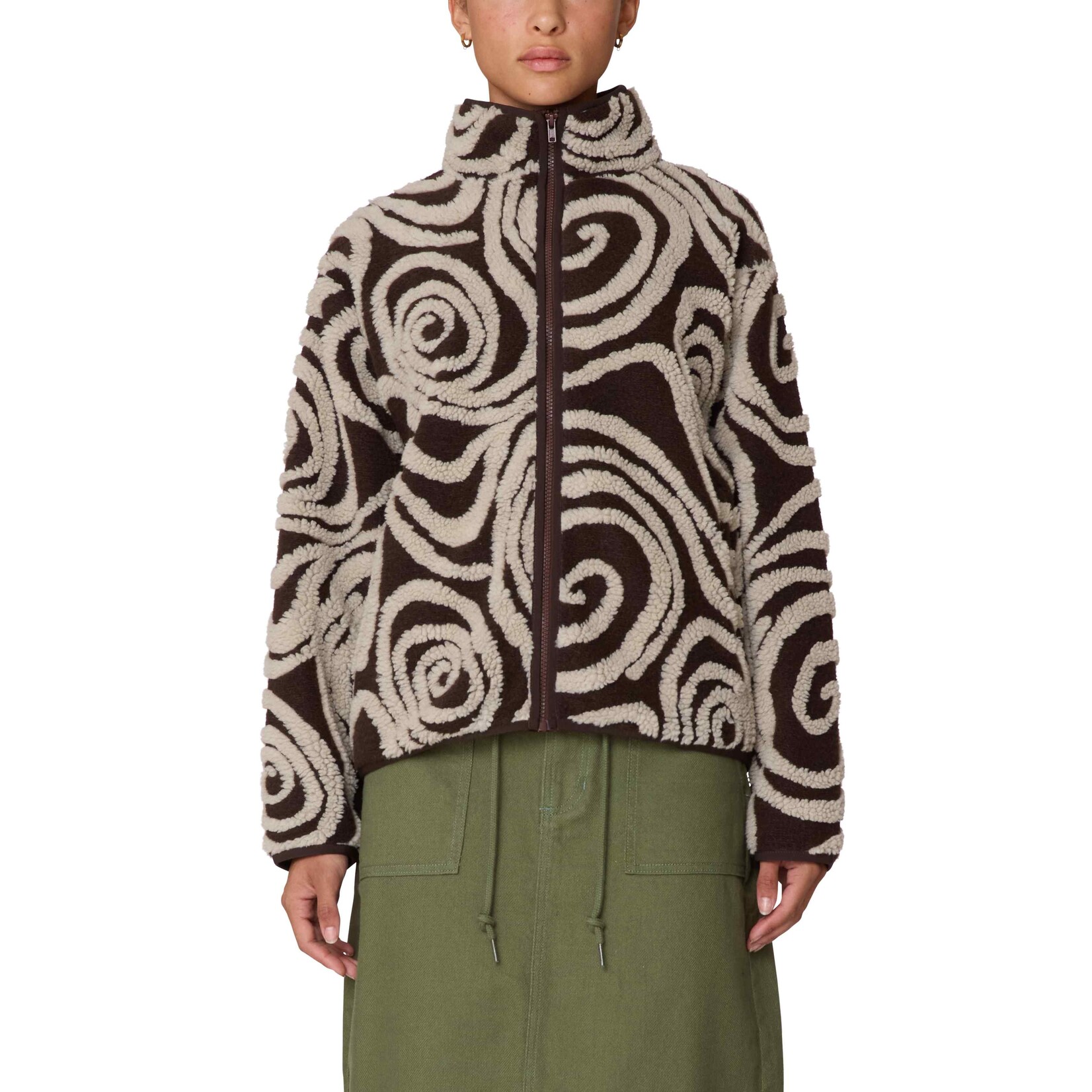 OBEY W OBEY SWIRLS JACQUARD ZIP JACKET