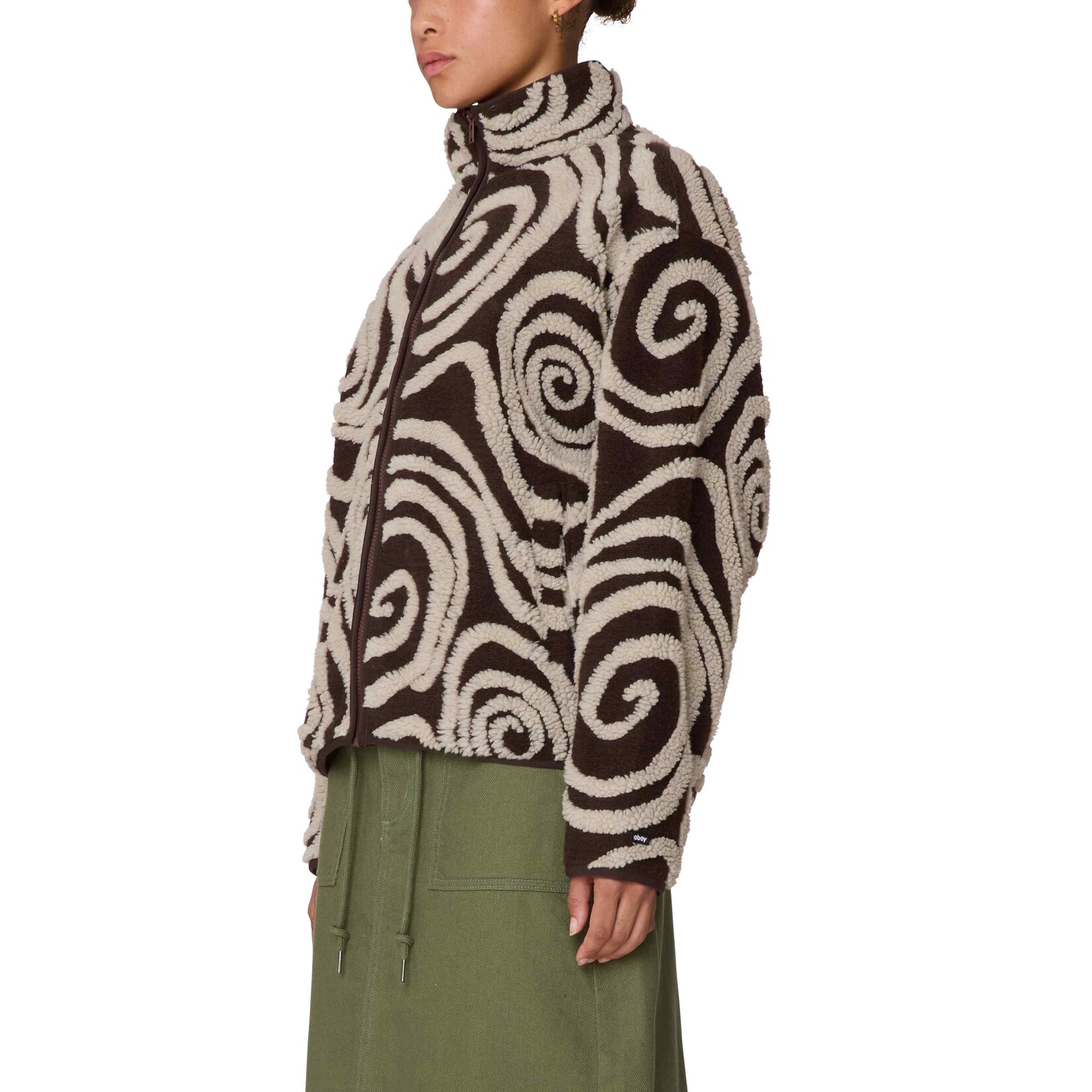OBEY W OBEY SWIRLS JACQUARD ZIP JACKET