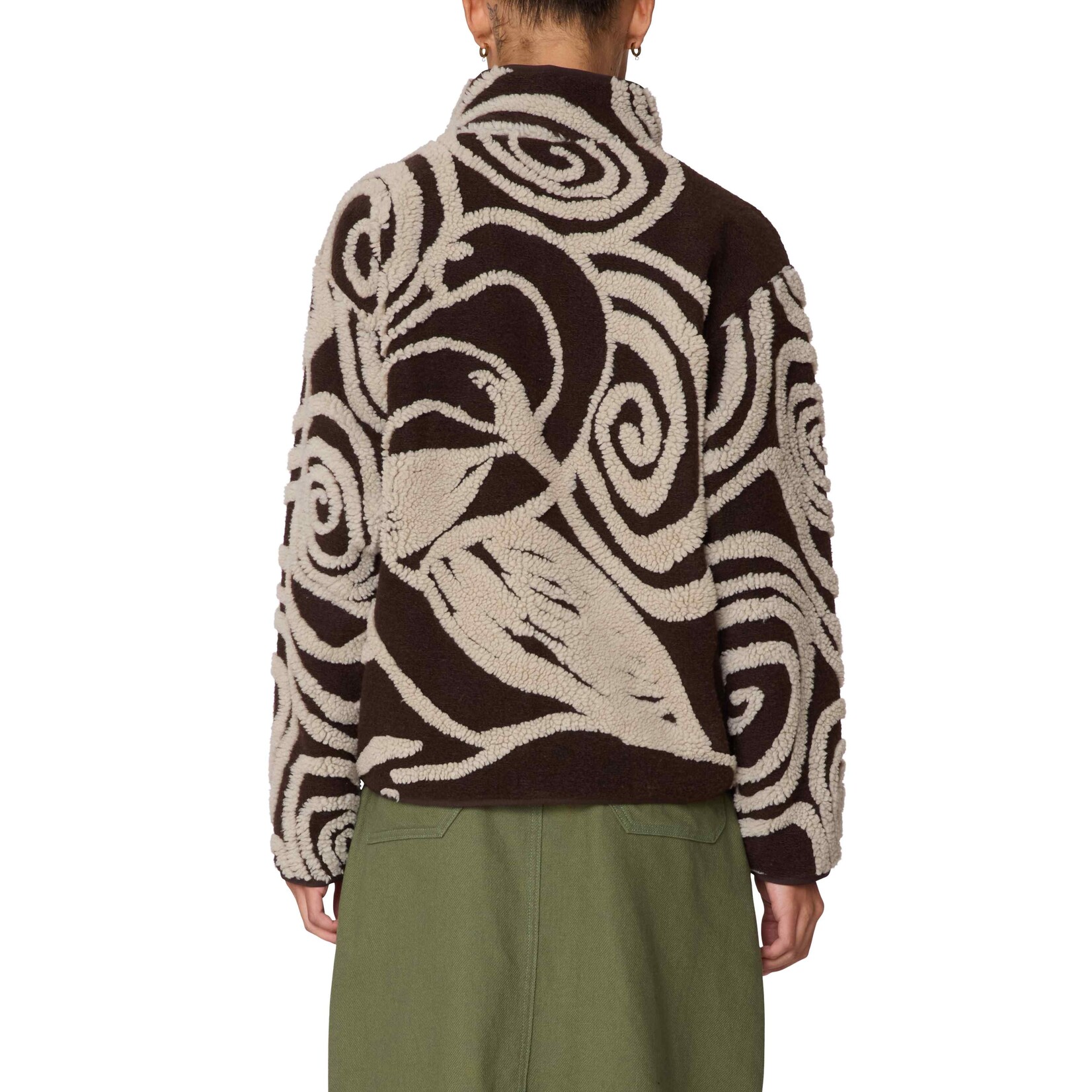 OBEY W OBEY SWIRLS JACQUARD ZIP JACKET