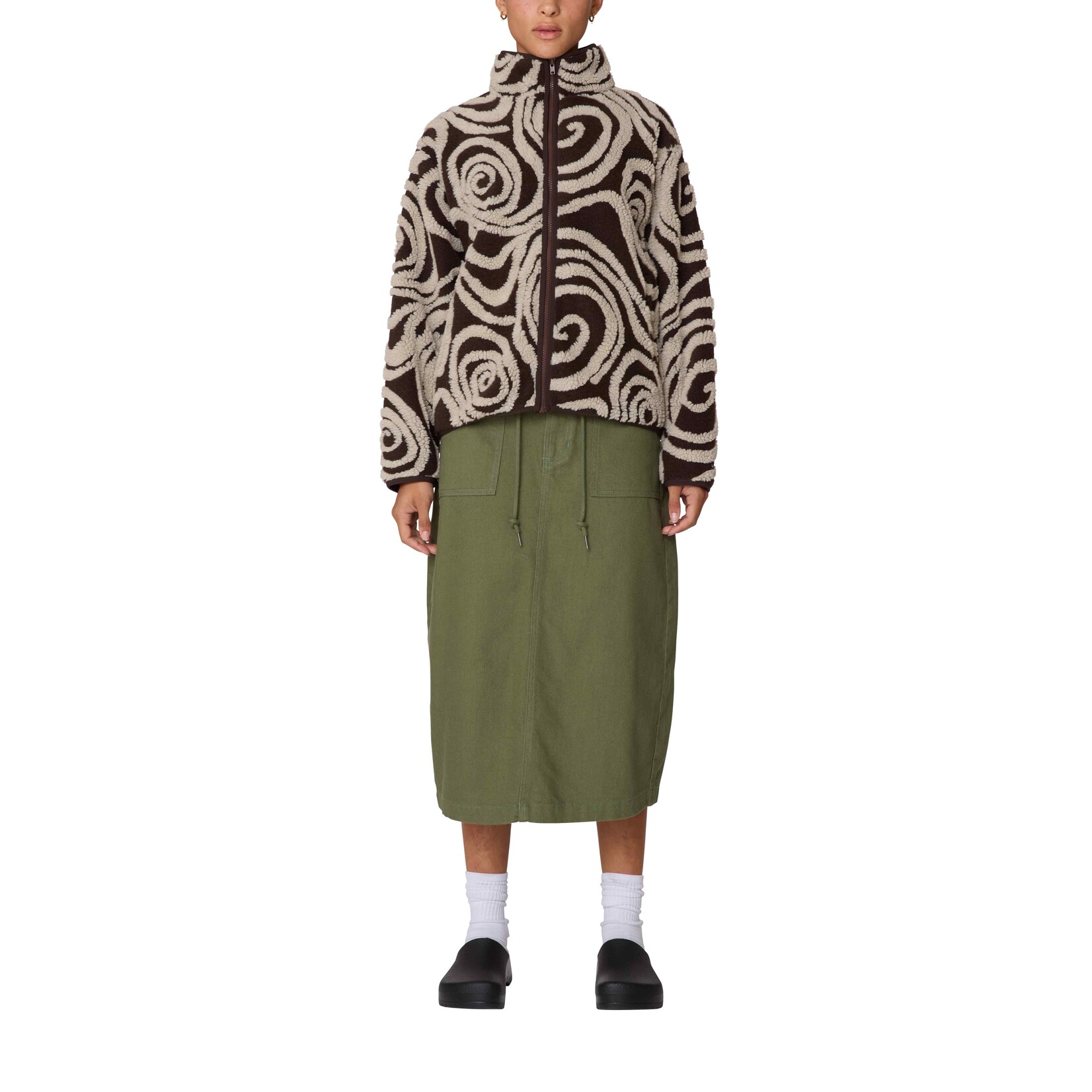 OBEY W OBEY SWIRLS JACQUARD ZIP JACKET