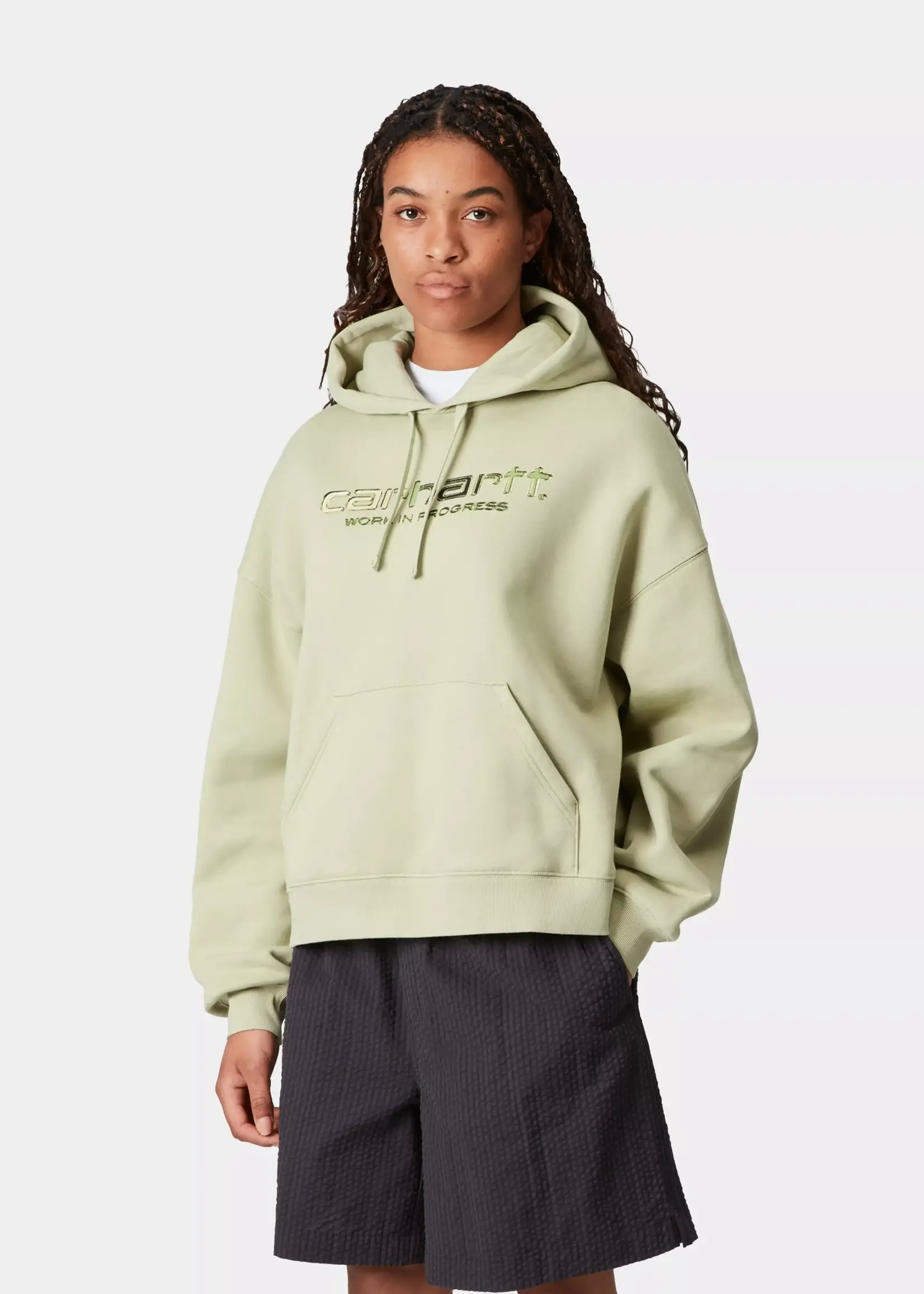 CARHARTT WIP W CARHARTT HOODED SOLAR CHROME SWEAT