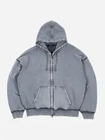 WASTED PARIS WASTED PARIS KINGDOM CURVE FADED ZIP HOODIE