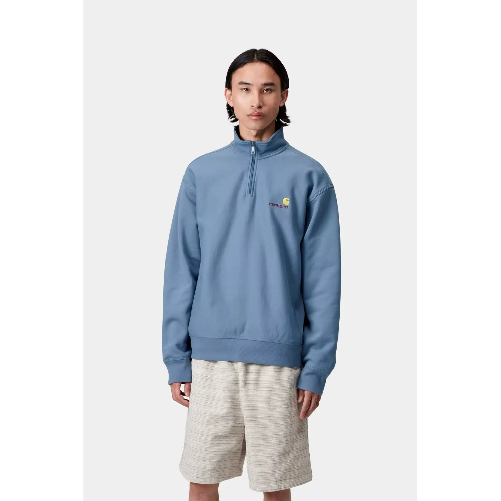 CARHARTT WIP CARHARTT WIP HALF ZIP AMERICAN SCRIPT SWEAT