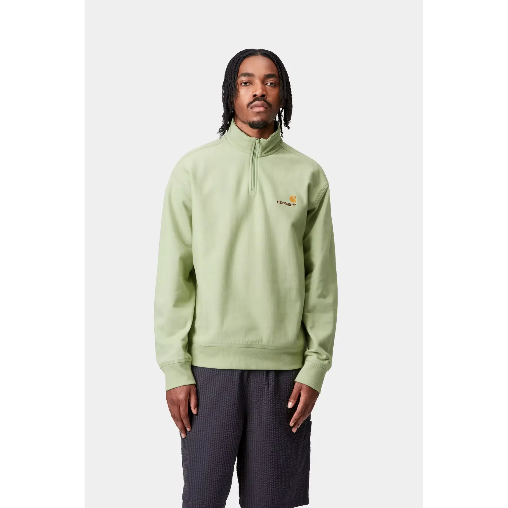 CARHARTT WIP CARHARTT WIP HALF ZIP AMERICAN SCRIPT SWEAT