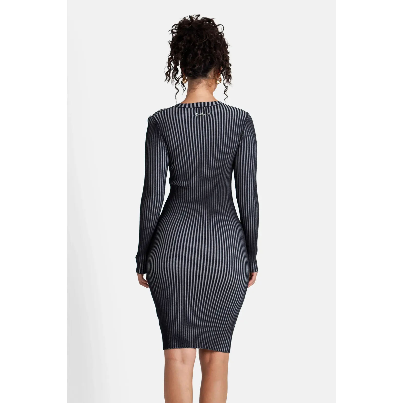 SIXTH JUNE W SIXTH JUNE BICOLOR KNIT MIDI SS DRESS