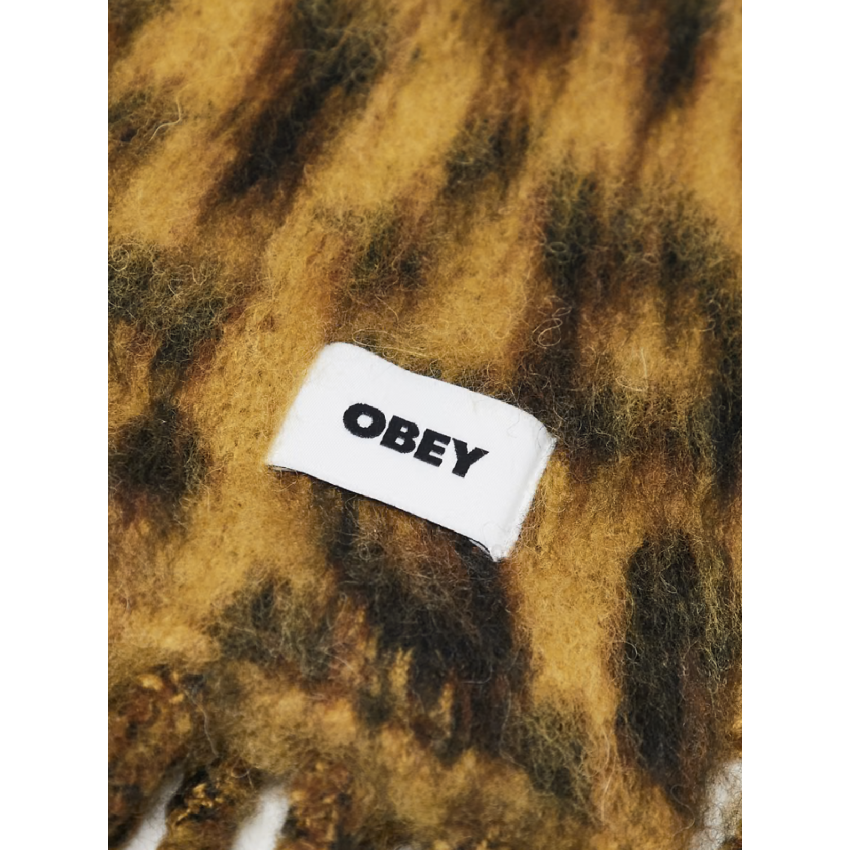 OBEY OBEY LEOPARD SCARF