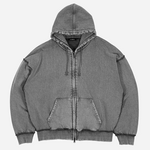 WASTED PARIS WASTED PARIS KINGDOM CURVE FADED ZIP HOODIE