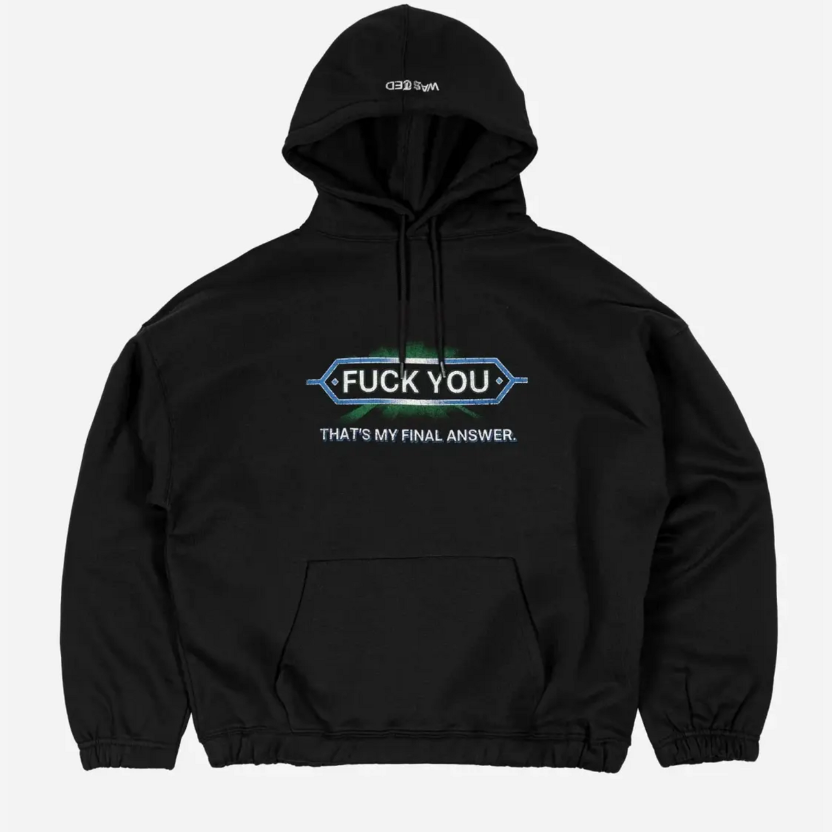 WASTED PARIS WASTED PARIS ANSWER BOXY HOODIE