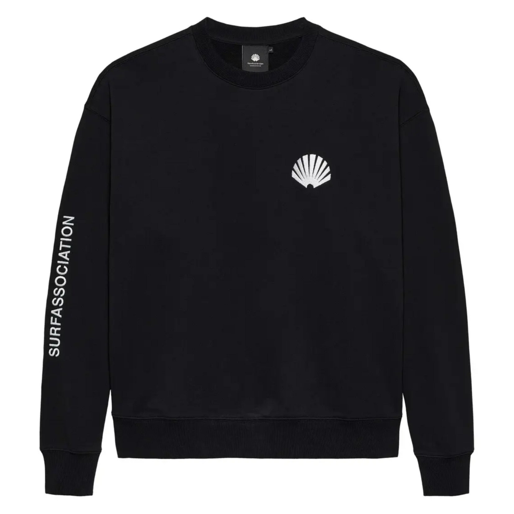 NEW AMSTERDAM SURF ASSOCIATION NEW AMSTERDAM LOGO  CREWNECK