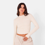 SIXTH JUNE W SIXHT JUNE HEATHING LS CROP TOP