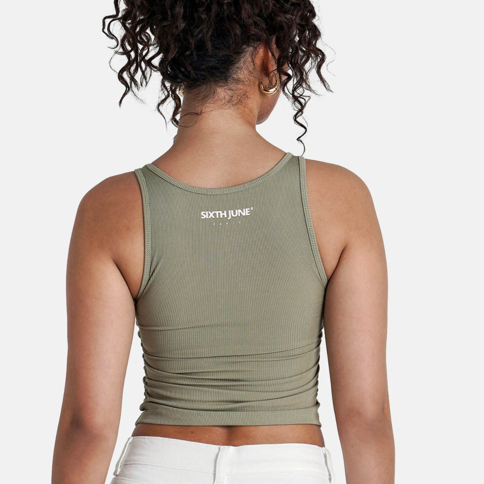 SIXTH JUNE SIXHT JUNE WOMEN SIDE SEAM GATHERS SS CROP