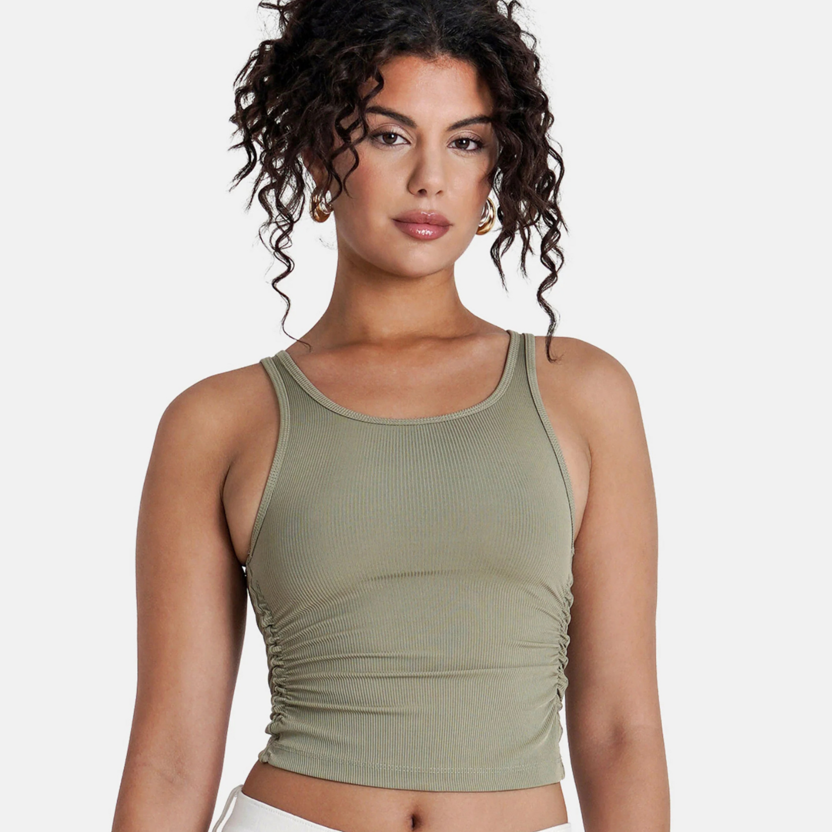 SIXTH JUNE SIXHT JUNE WOMEN SIDE SEAM GATHERS SS CROP
