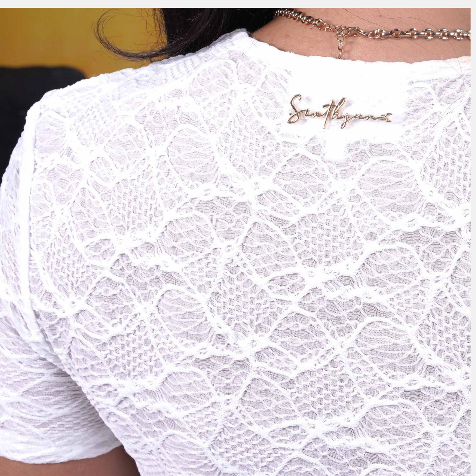 SIXTH JUNE SIXTH JUNE WOMEN TRANSP TEXTURED SS TSHIRT