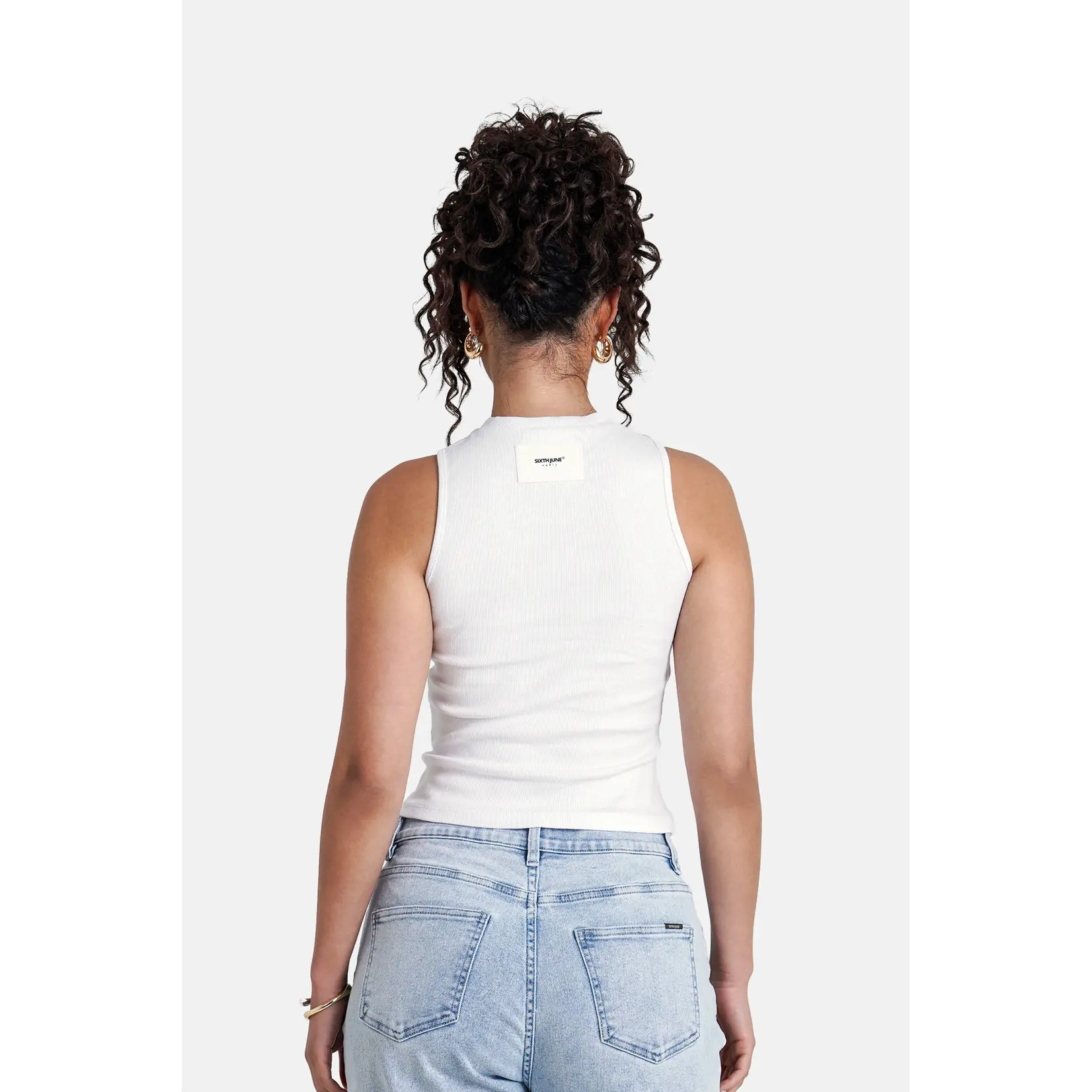 SIXTH JUNE W SIXTHJUNE 6 HEART EMBRO BASICS TANK TOP