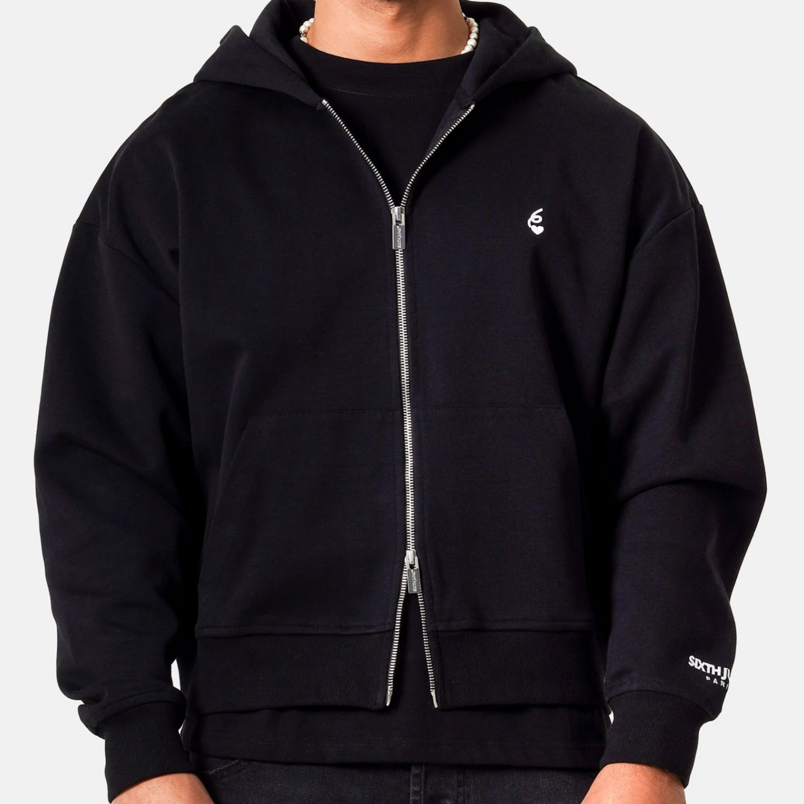 SIXTH JUNE SIXTH JUNE HEAVY COTON ZIP UP HOODIE