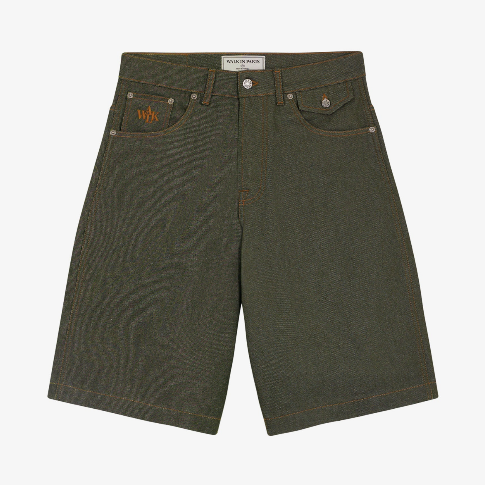 WALK IN PARIS WALK RAW DENIM BAGGY SHORTS
