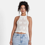 SIXTH JUNE W SIXTH JUNE KNIT CROPPED TANK TOP